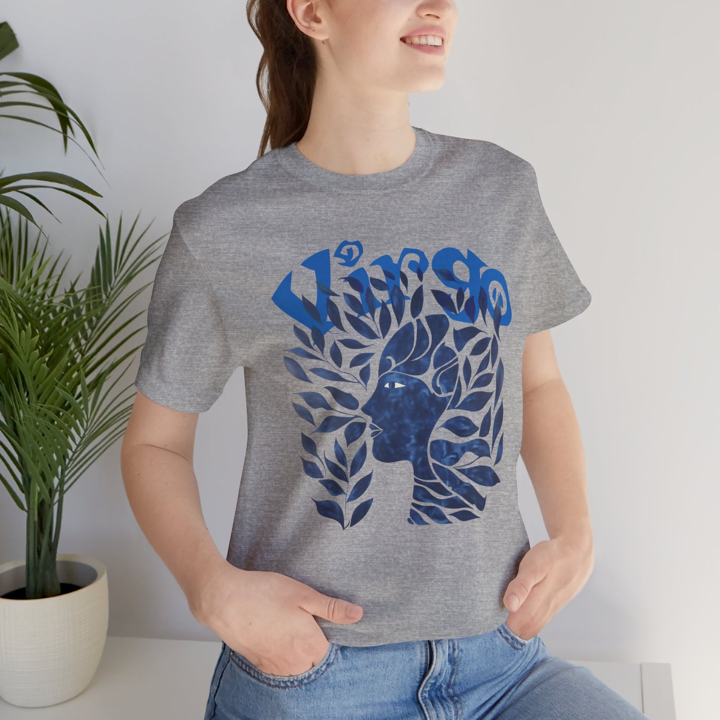 Virgo blue graphic Unisex Jersey Short Sleeve Tee