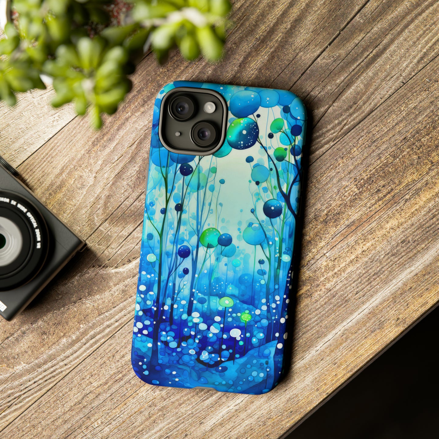 Blue fantasy forest Tough Cases