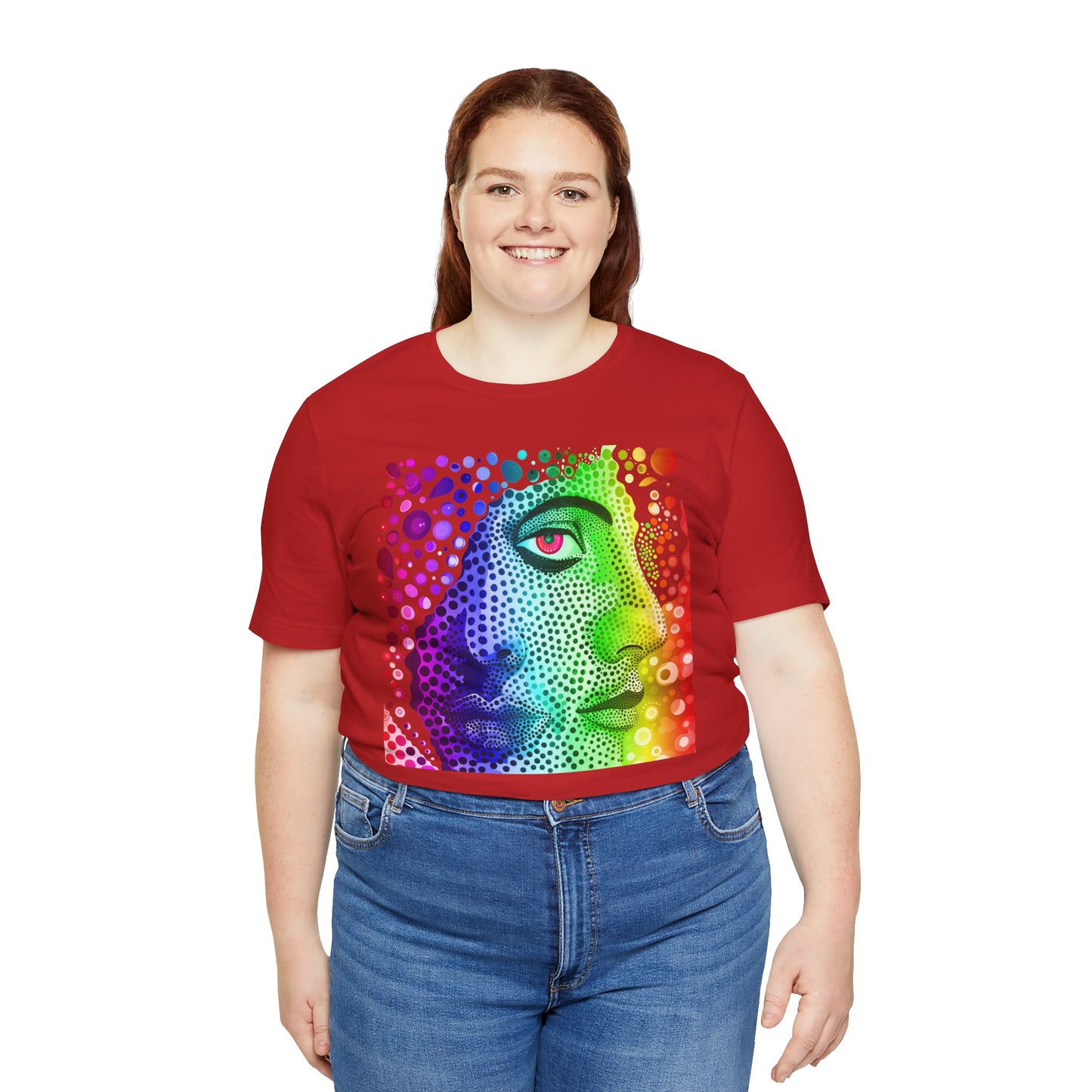Two faced rainbow Unisex Jersey Short Sleeve Tee