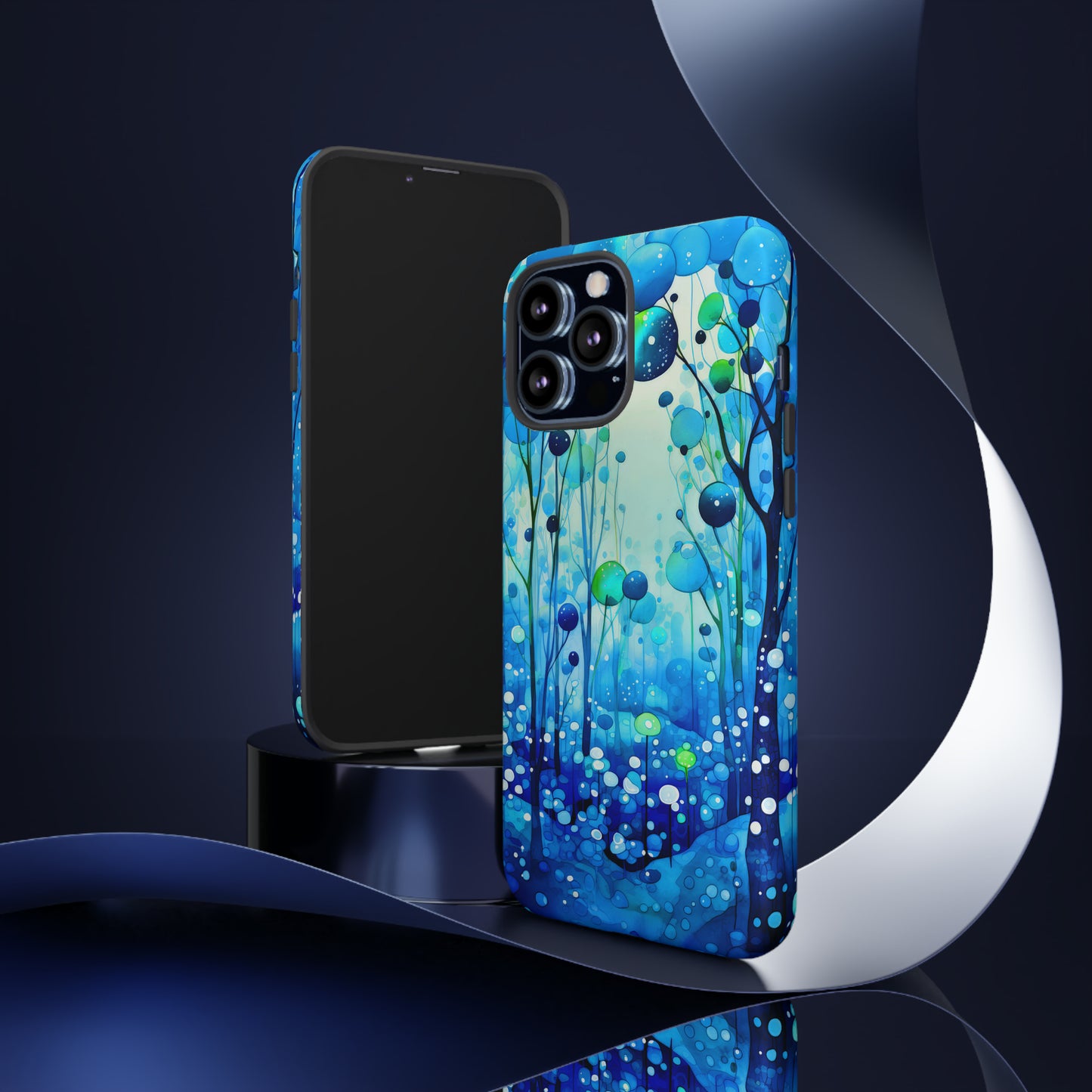 Blue fantasy forest Tough Cases