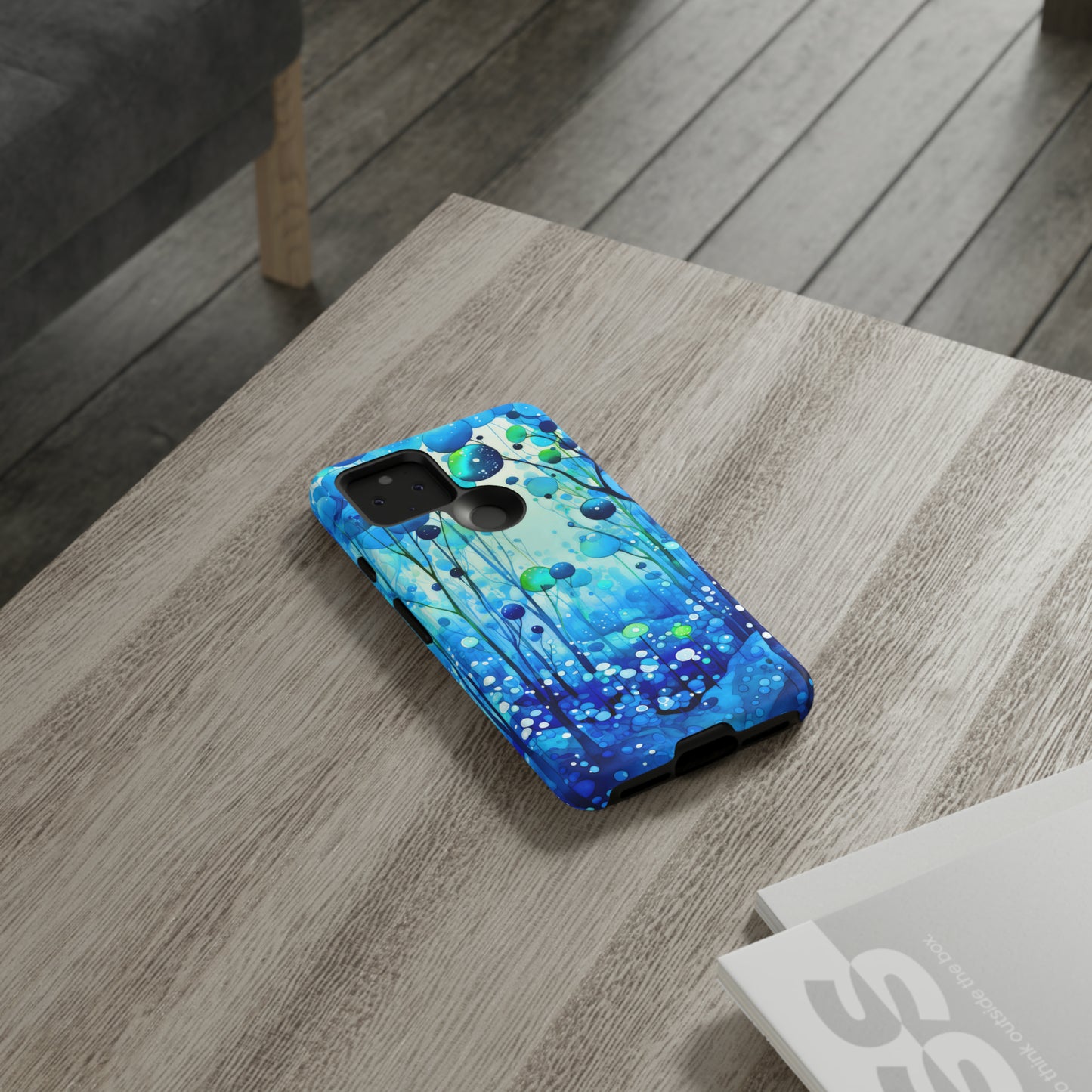 Blue fantasy forest Tough Cases
