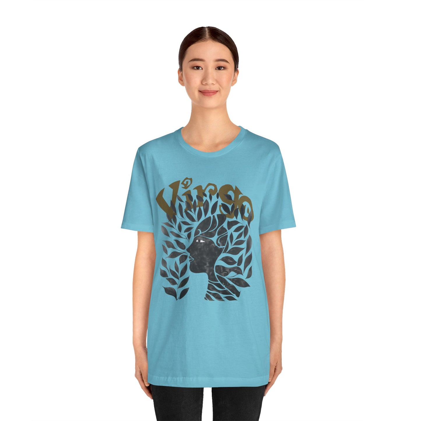 Virgo Black graphic Unisex Jersey Short Sleeve Tee