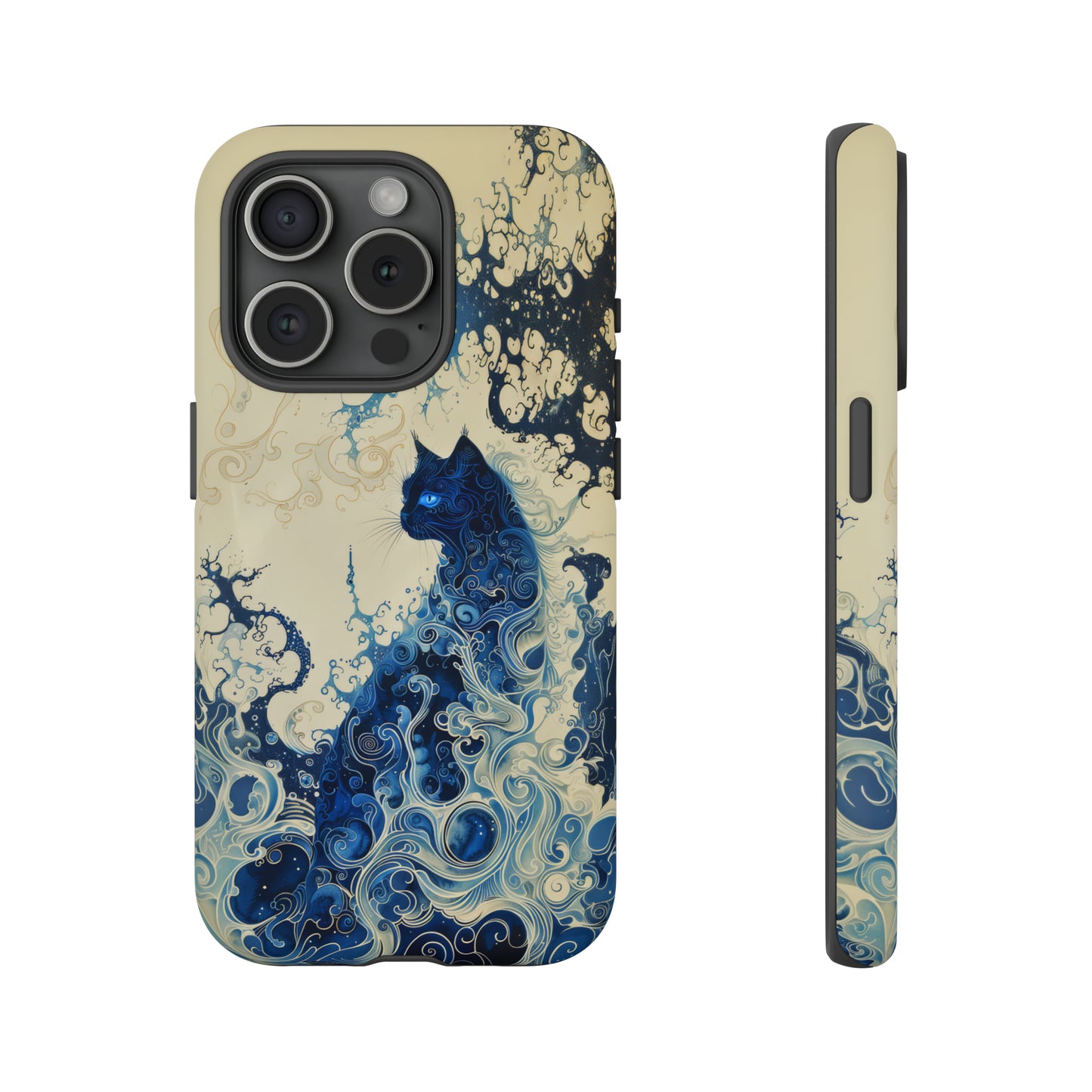 Black cat in smokeTough Cases