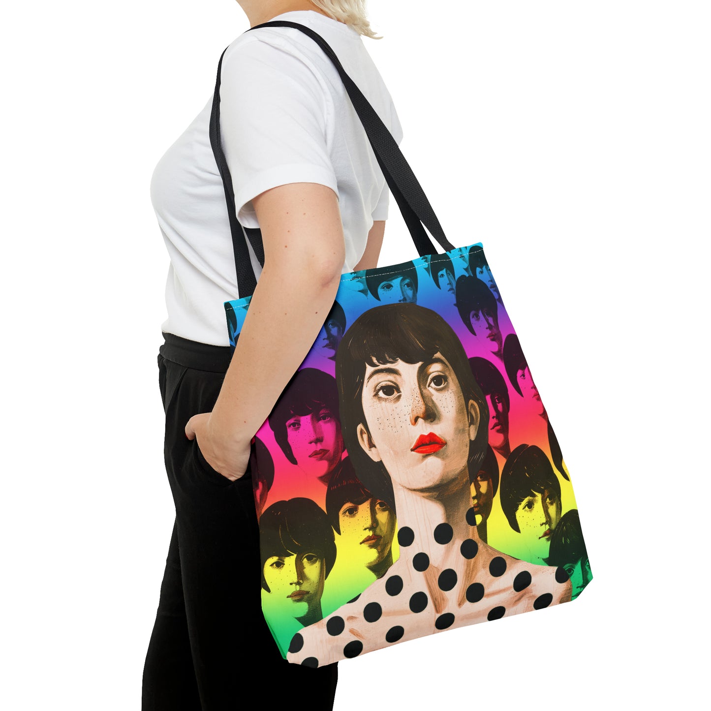 Stand out rainbow Tote Bag in 3 sizes