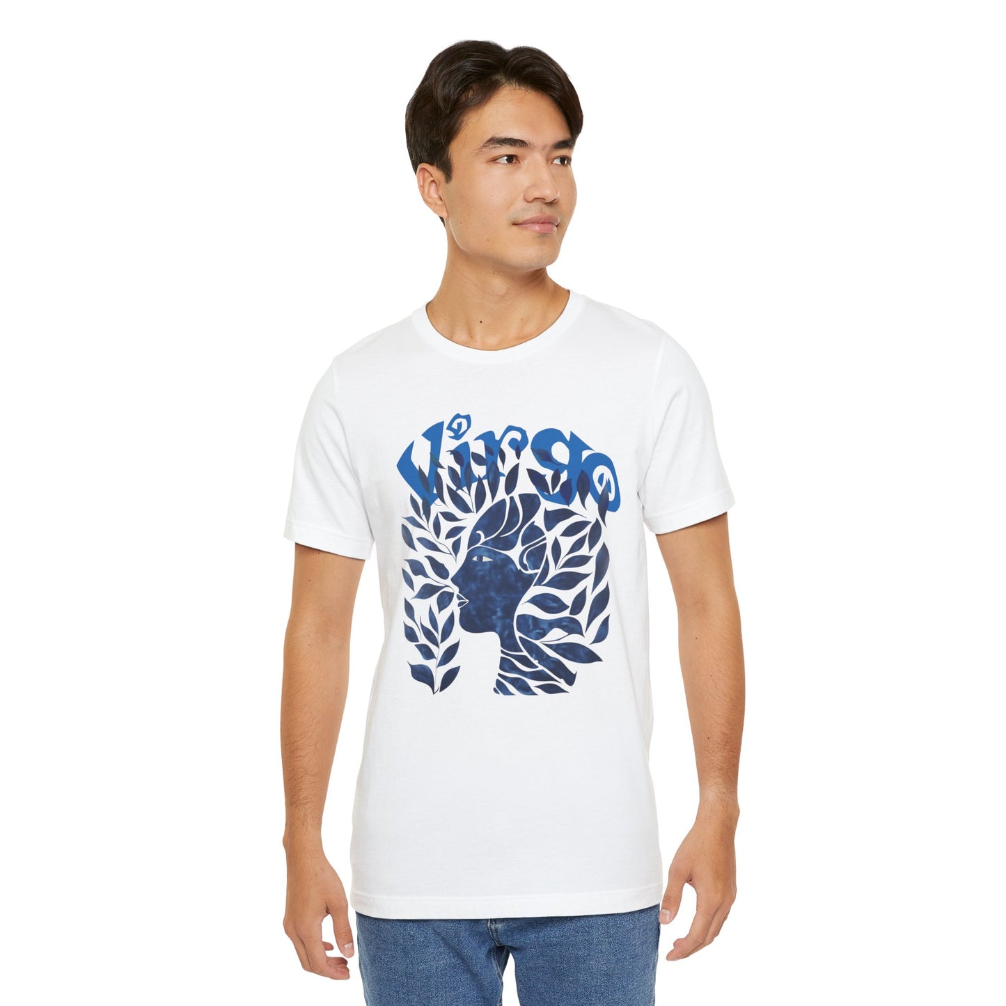 Virgo blue graphic Unisex Jersey Short Sleeve Tee