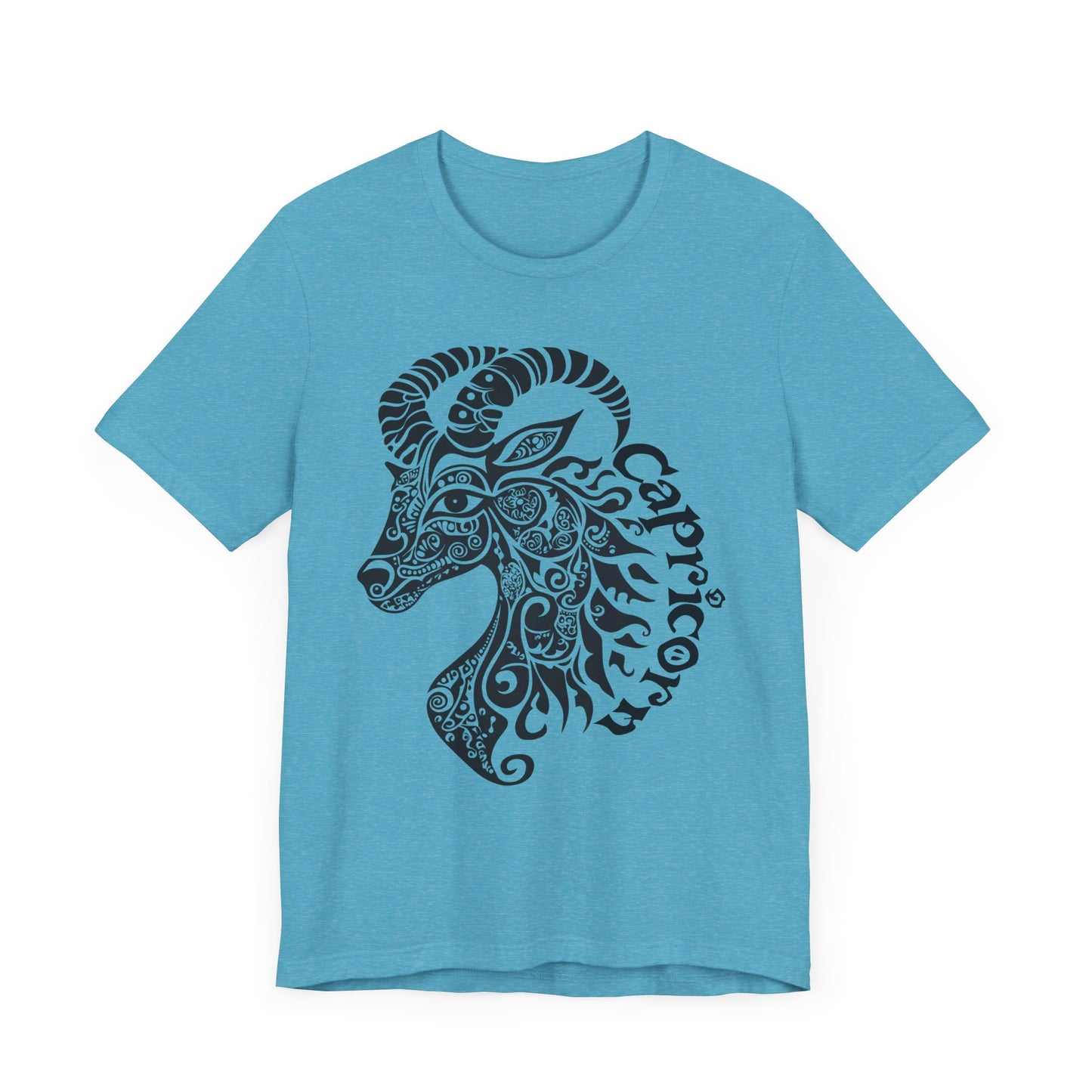 Capricorn with black graphic Unisex Jersey Short Sleeve Tee