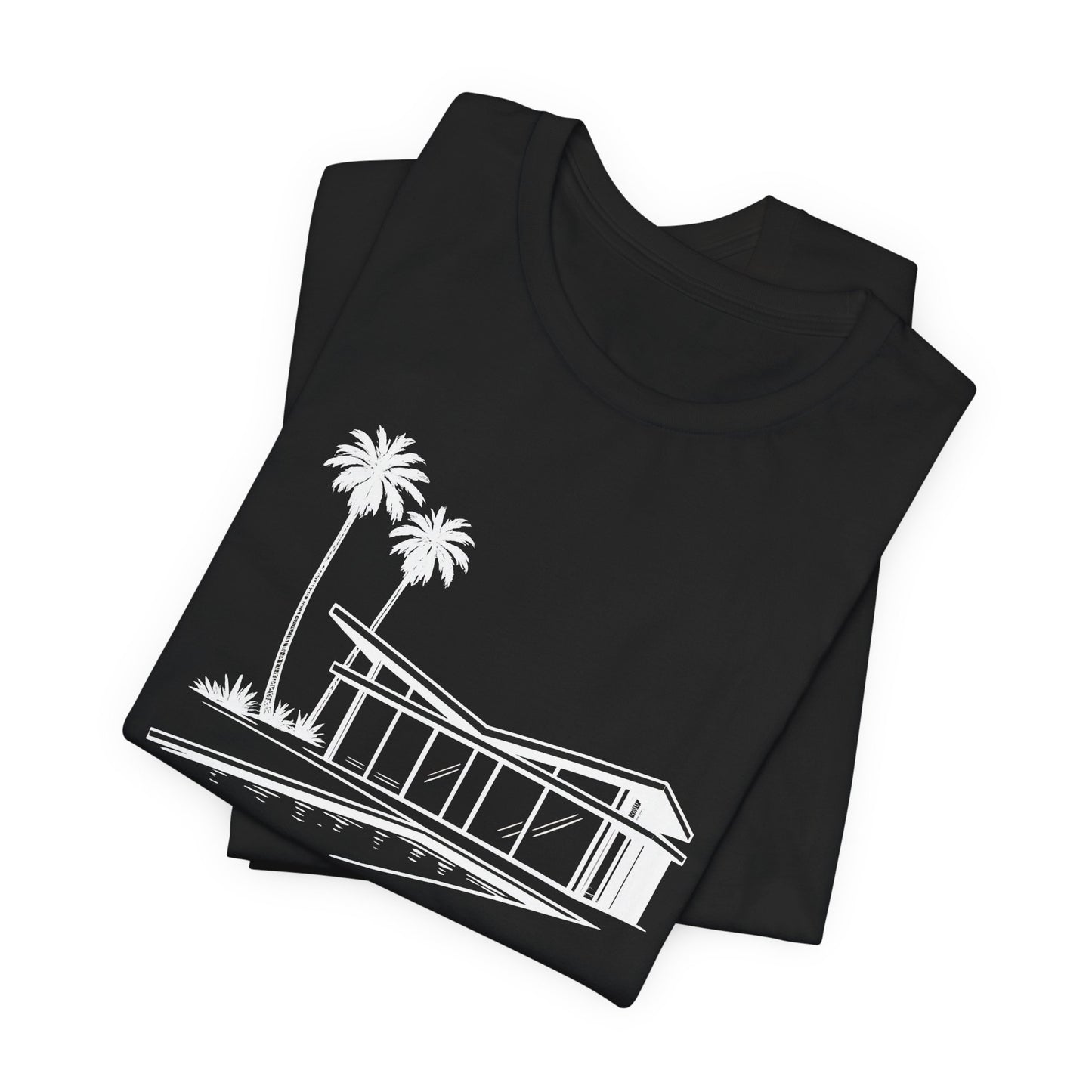 Mid-Century Modern House Tee Mid Century Icons series— Palm Tree Architectural Graphic Shirt, Mid Century modern, Palm Springs