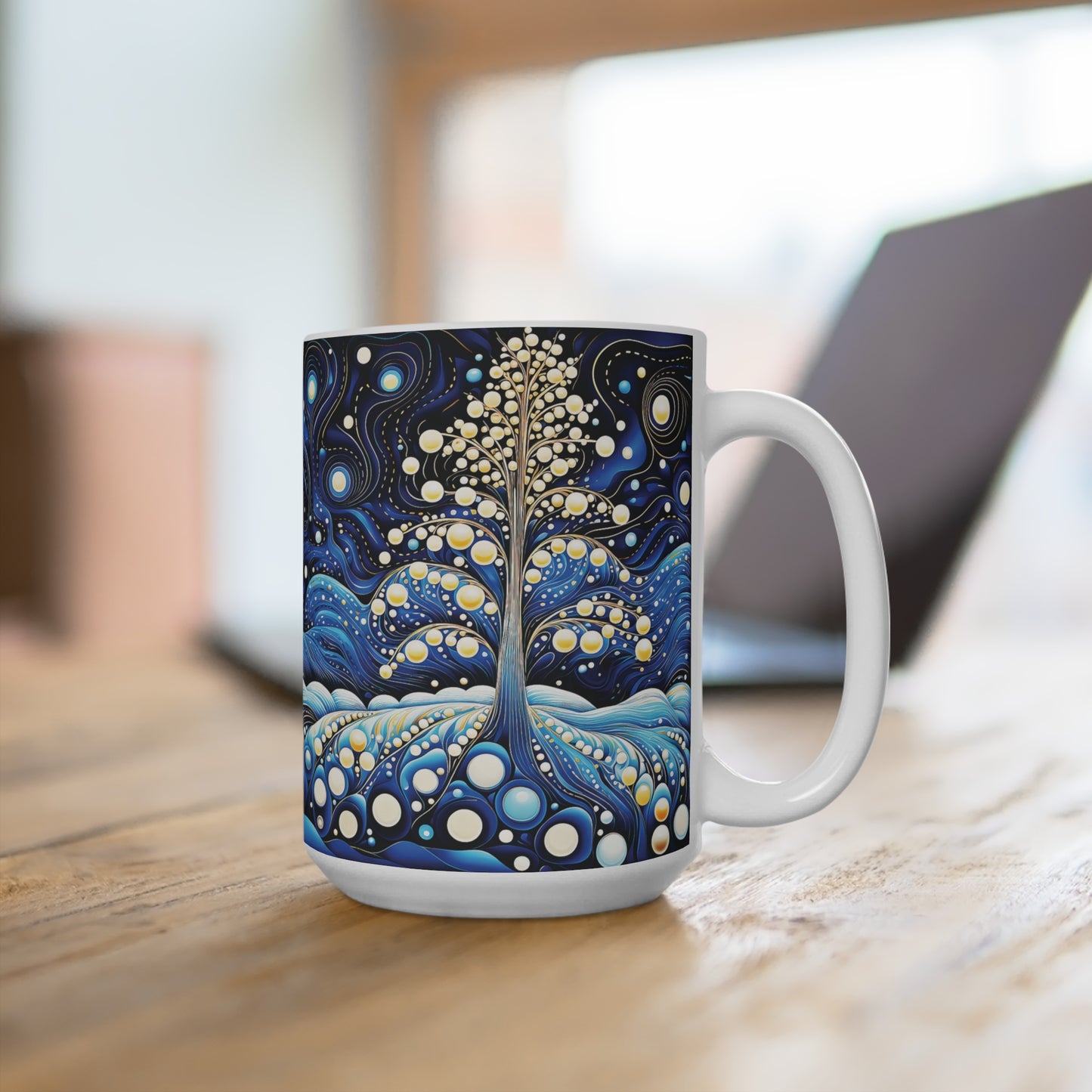 Mug 15oz Gold Tree in the Night Sky