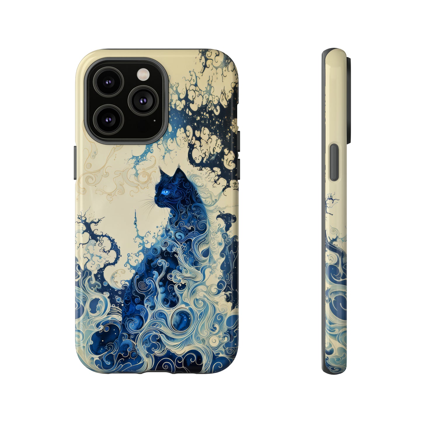 Black cat in smokeTough Cases