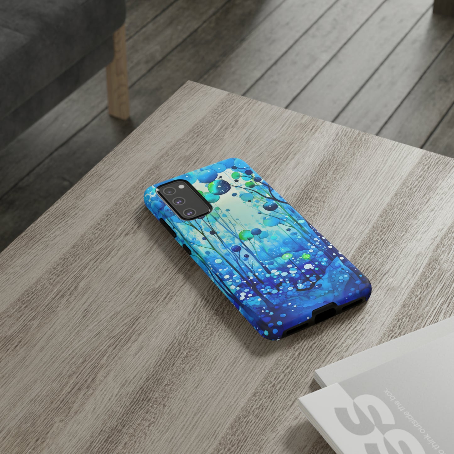 Blue fantasy forest Tough Cases