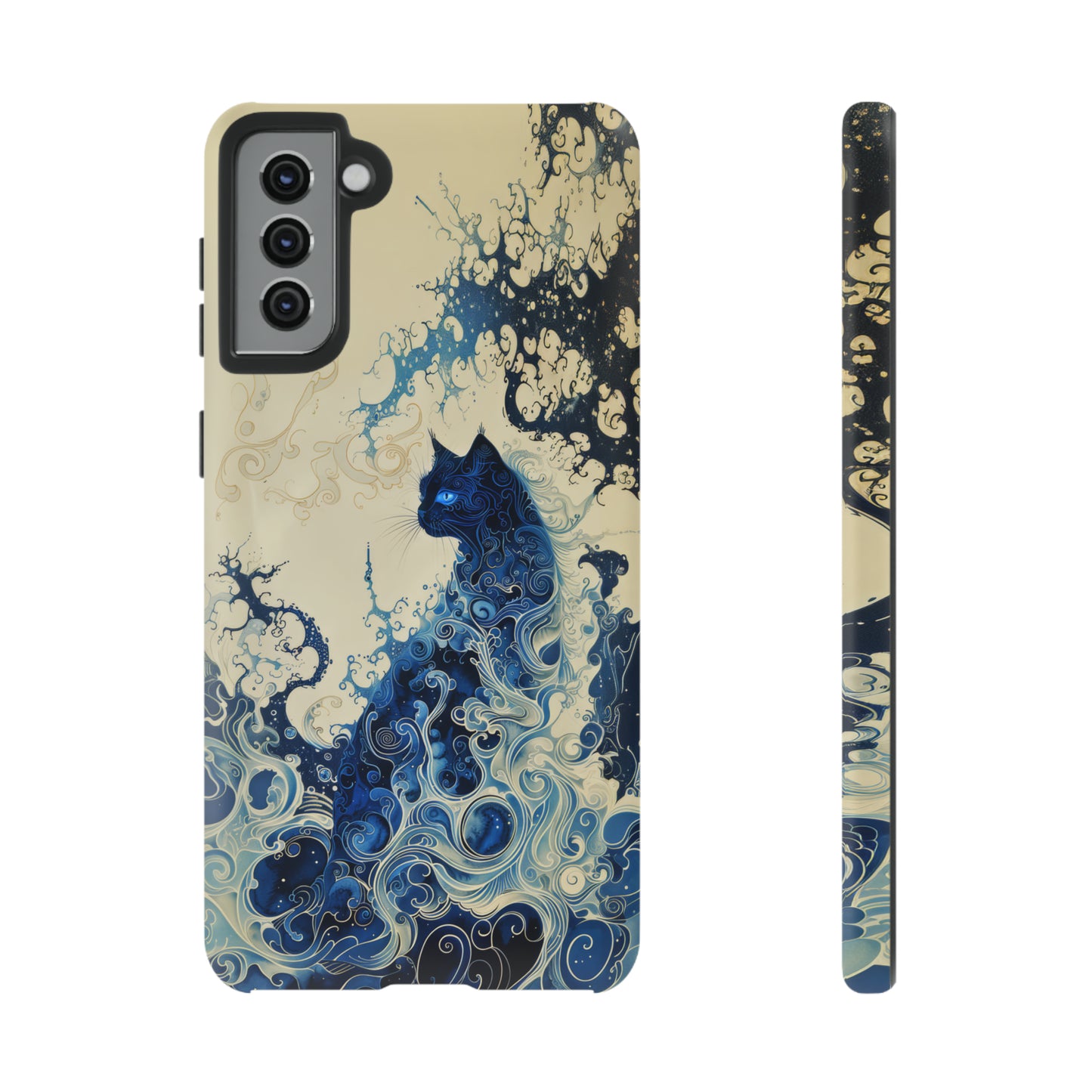 Black cat in smokeTough Cases