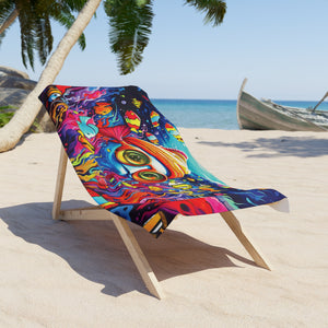 Tropical reef fish Beach Towel in two sizes
