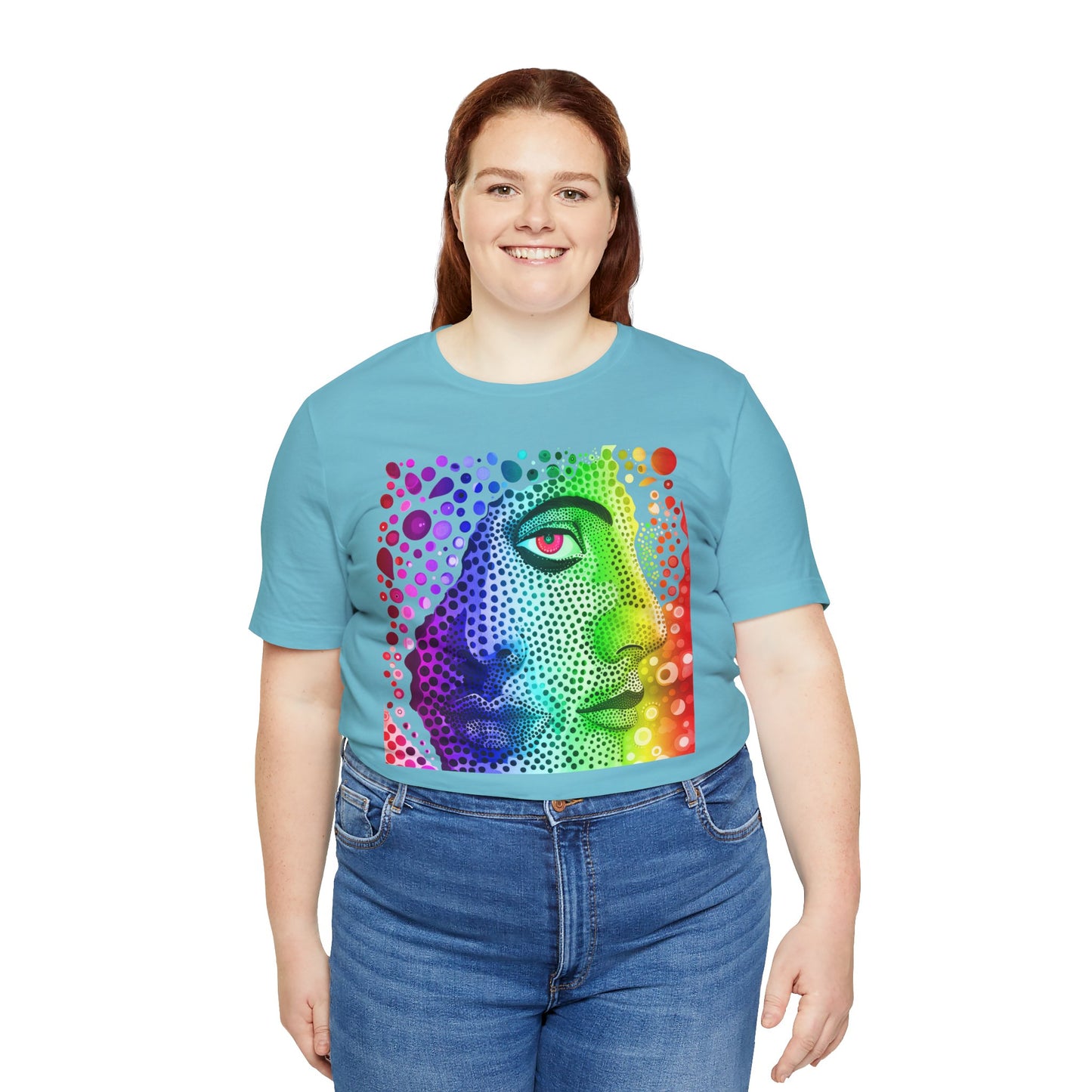 Two faced rainbow Unisex Jersey Short Sleeve Tee