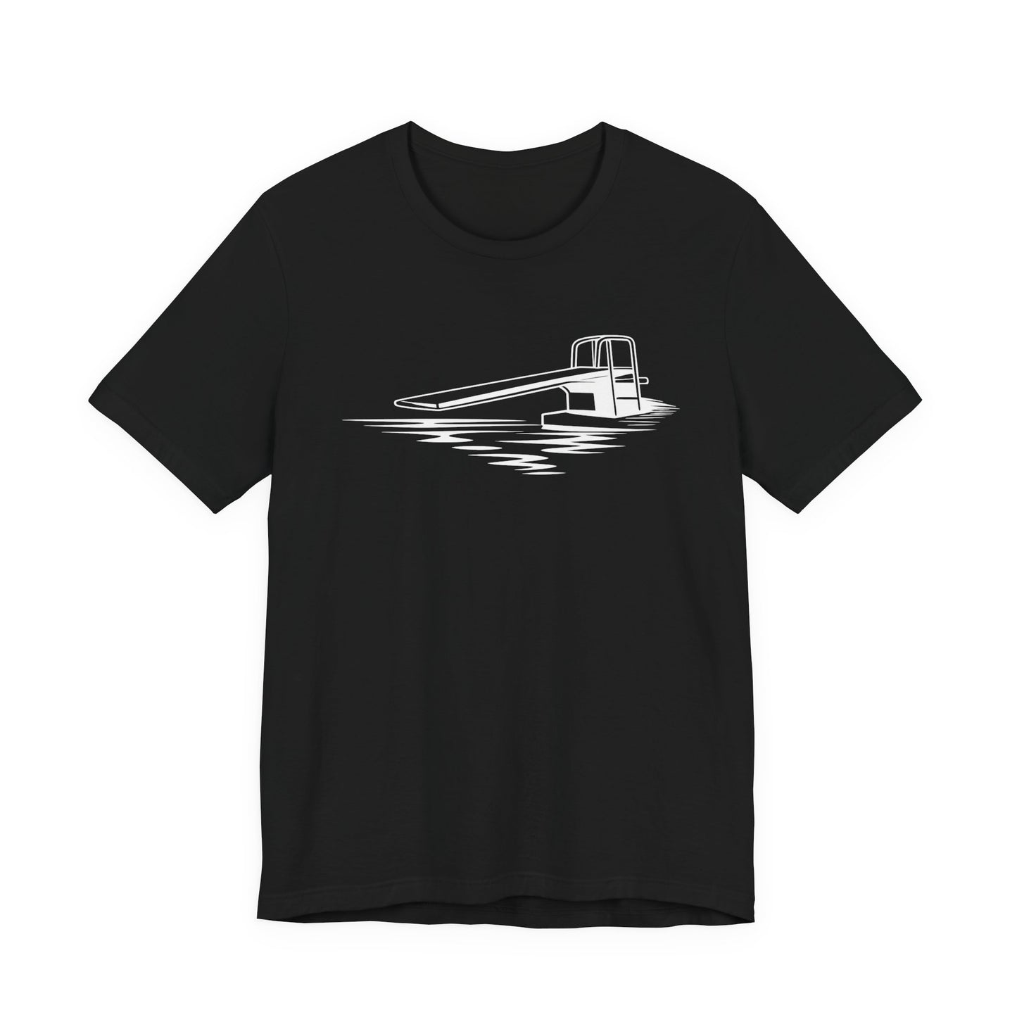 Desert Modern Icons series, Diving board graphic Unisex Jersey Short Sleeve Tee, Vintage Palm Springs