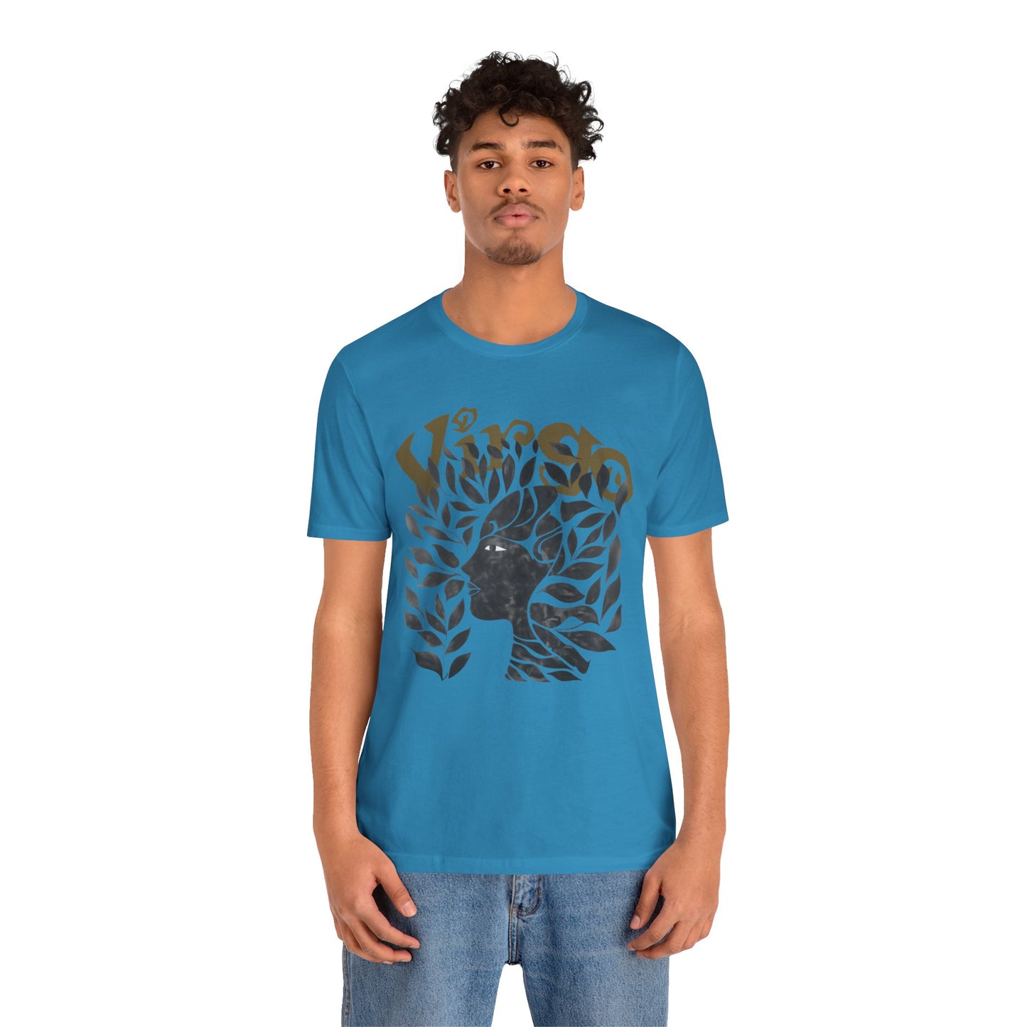Virgo Black graphic Unisex Jersey Short Sleeve Tee