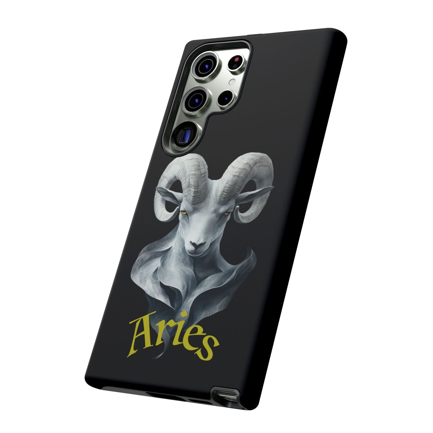 Aries Tough Phone Cases, Artistic Zodiac Phone Cases, premium-quality cases for iPhone, Samsung Galaxy, and Google Pixel devices