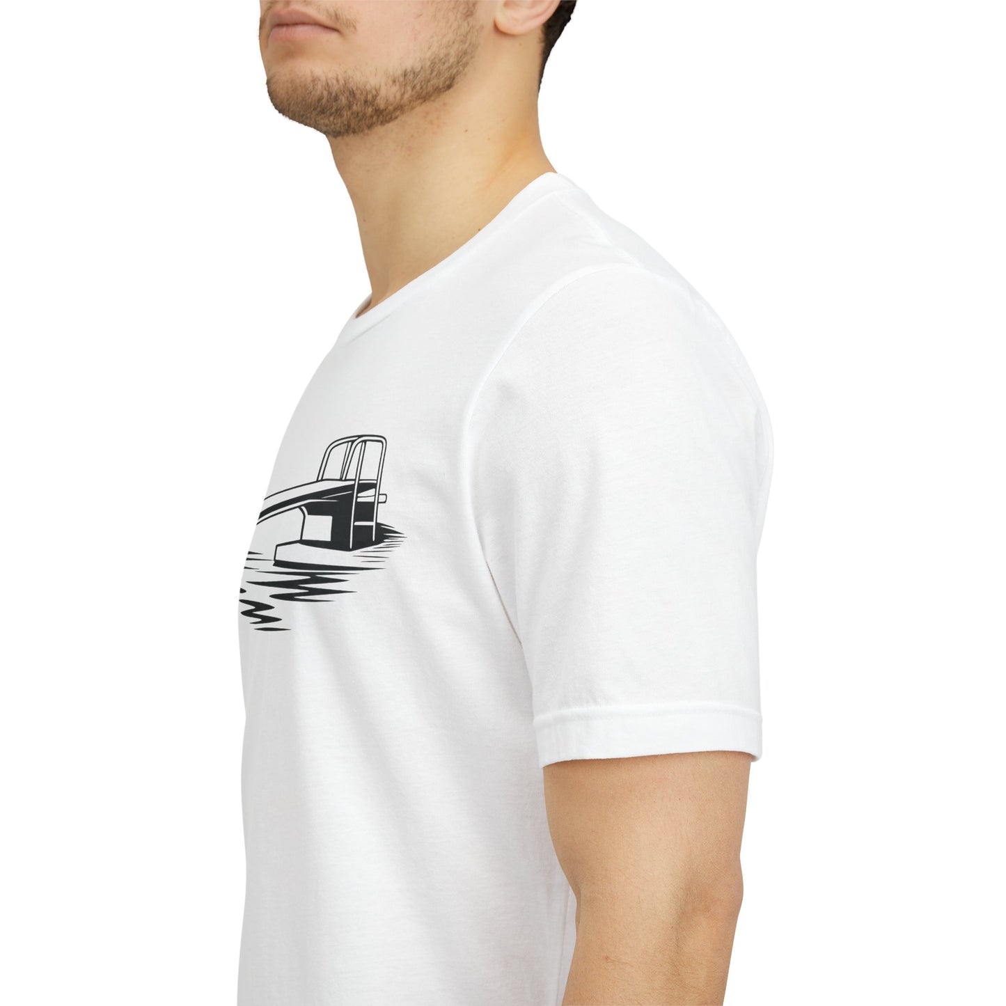 Desert Modern Icons series, Diving board graphic Unisex Jersey Short Sleeve Tee, Vintage Palm Springs