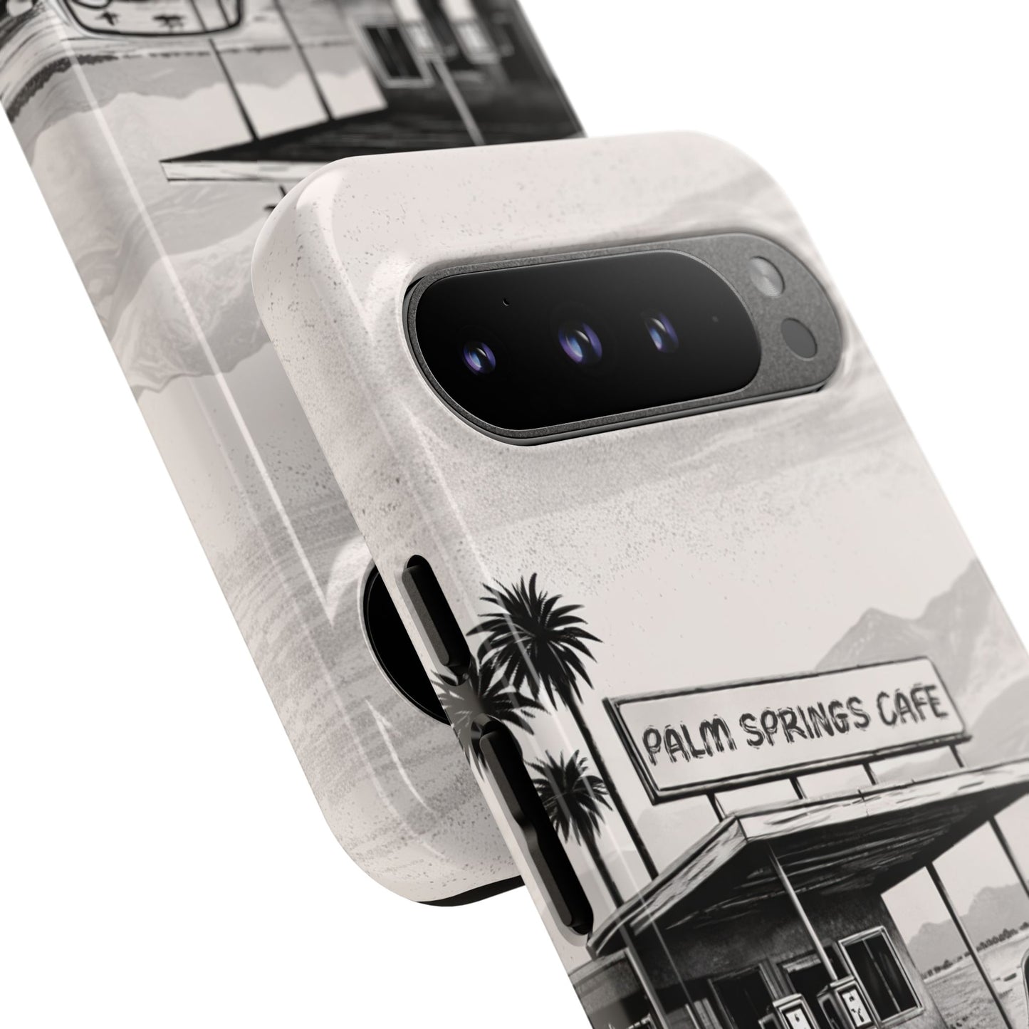 Vintage Palm Springs Cafe Phone Case – Retro Convertible Roadtrip Design