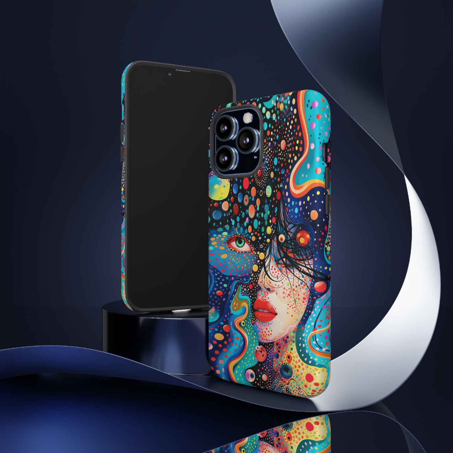 Phone Case, dream in color, Artistic design, Tough Case, Colorful whimsical flower design, iPhone 15, 14, 13, 12, 11, Samsung, Pixel