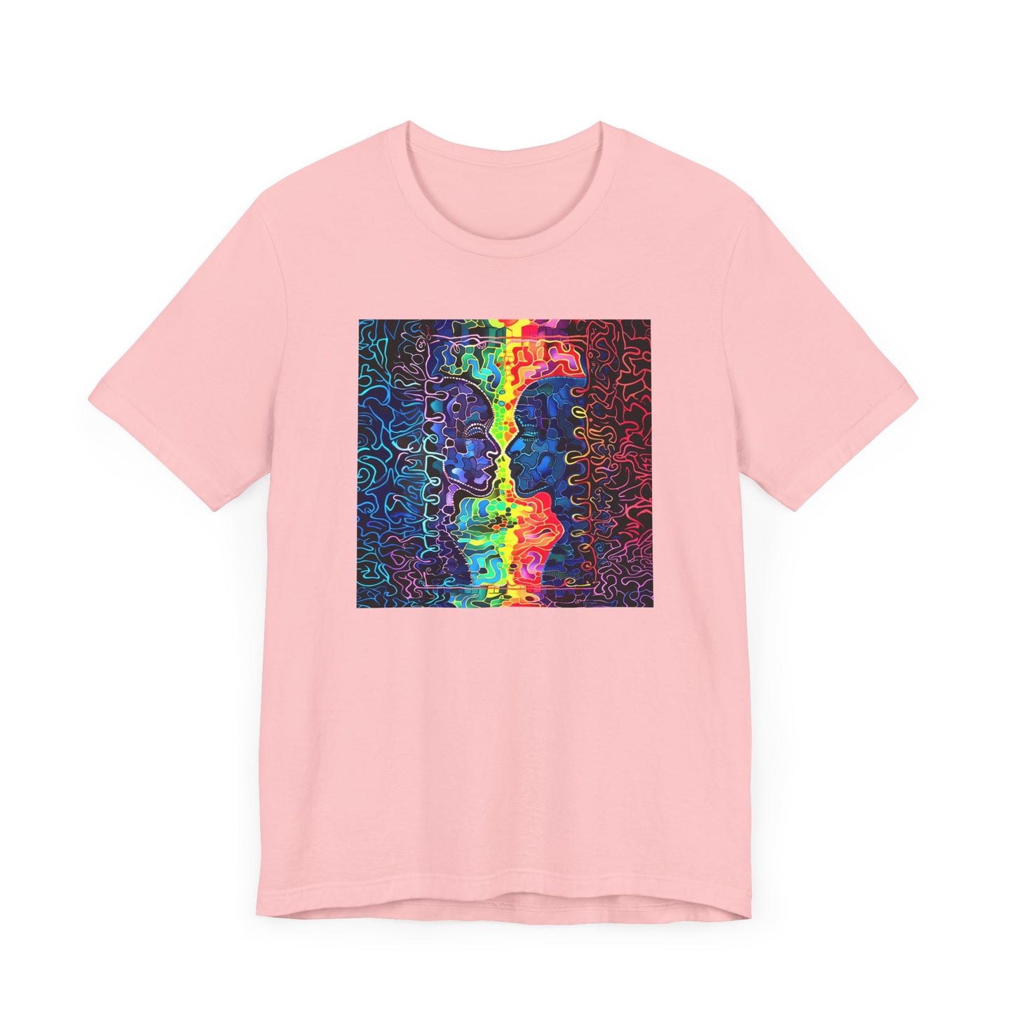 Rainbow puzzel man Unisex Jersey Short Sleeve Tee