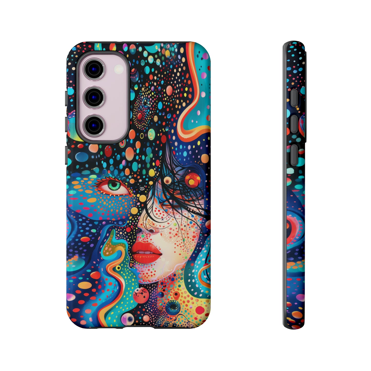 Phone Case, dream in color, Artistic design, Tough Case, Colorful whimsical flower design, iPhone 15, 14, 13, 12, 11, Samsung, Pixel