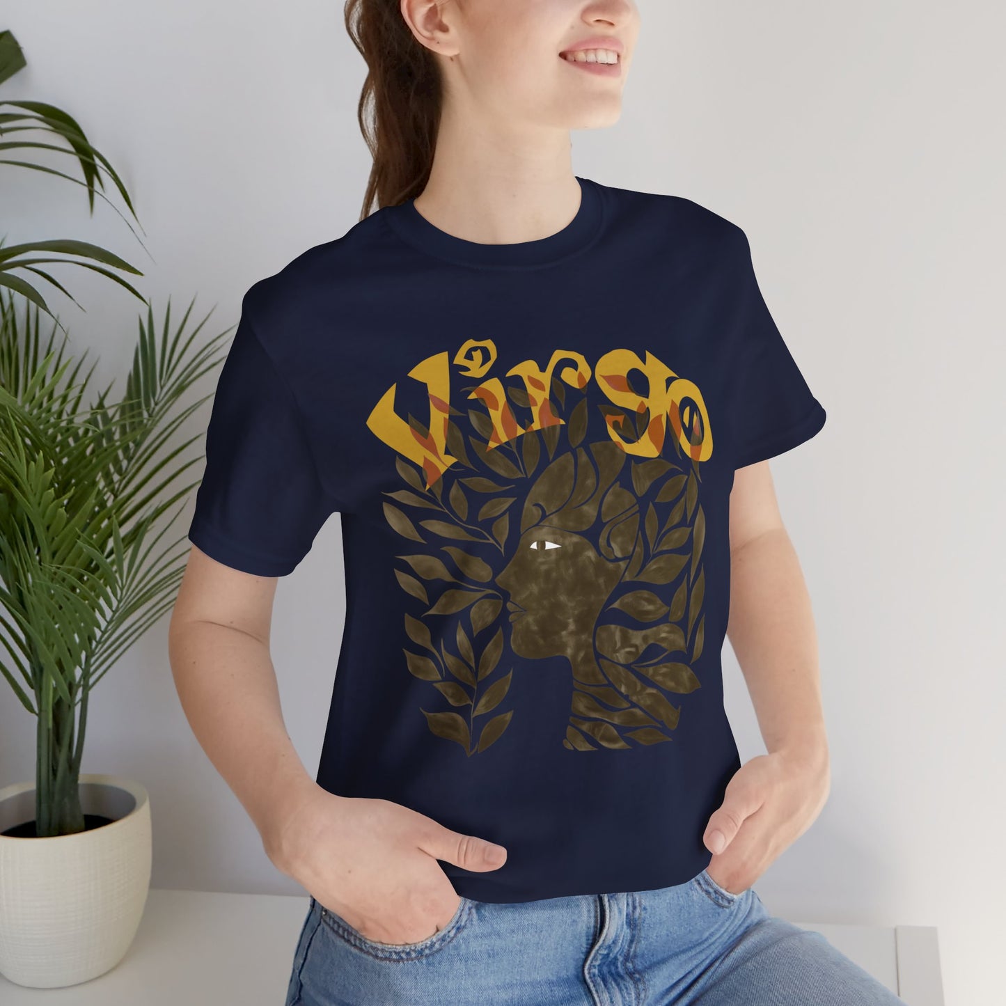 Virgo bronze graphic Unisex Jersey Short Sleeve Tee