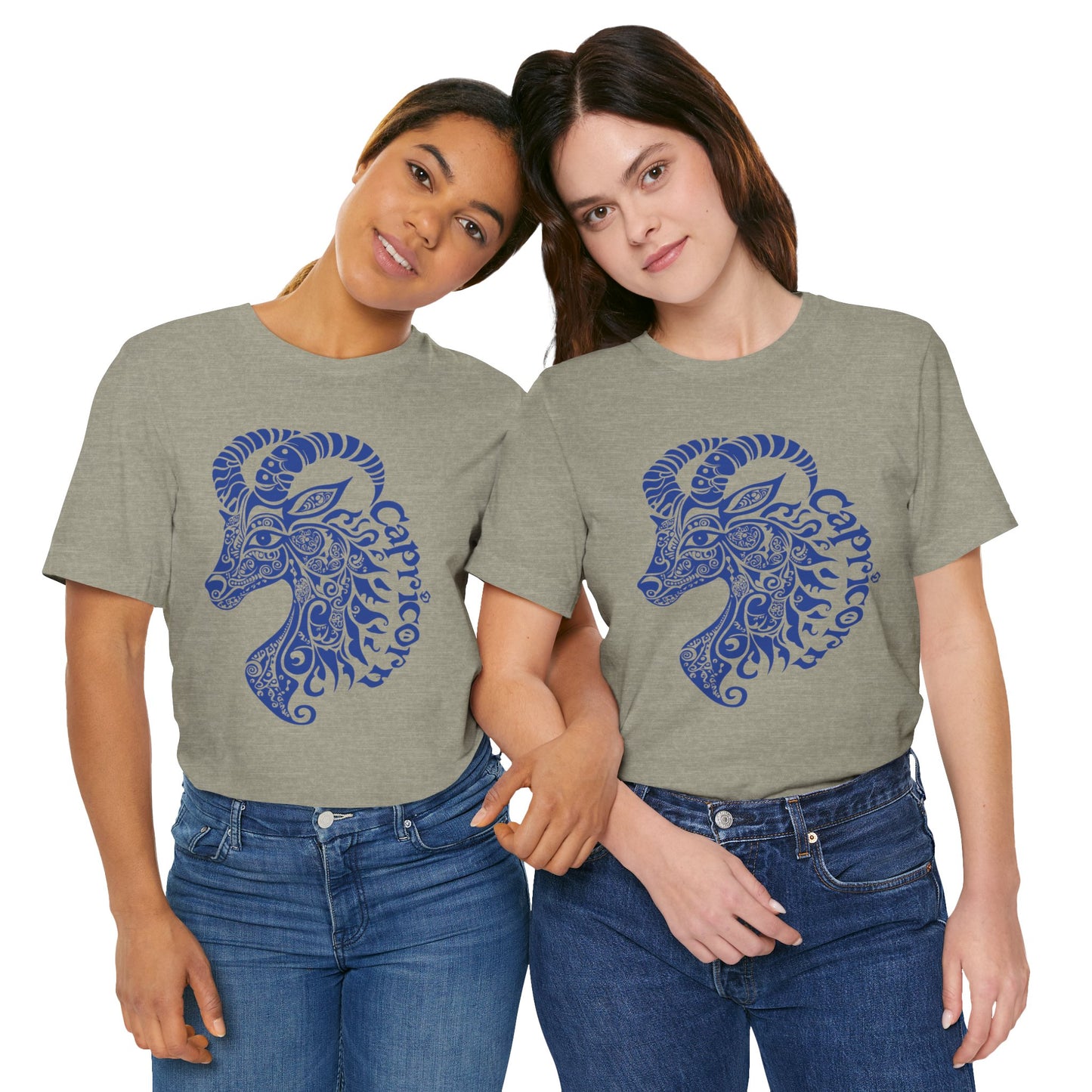 Capricorn blue graphic Unisex Jersey Short Sleeve Tee