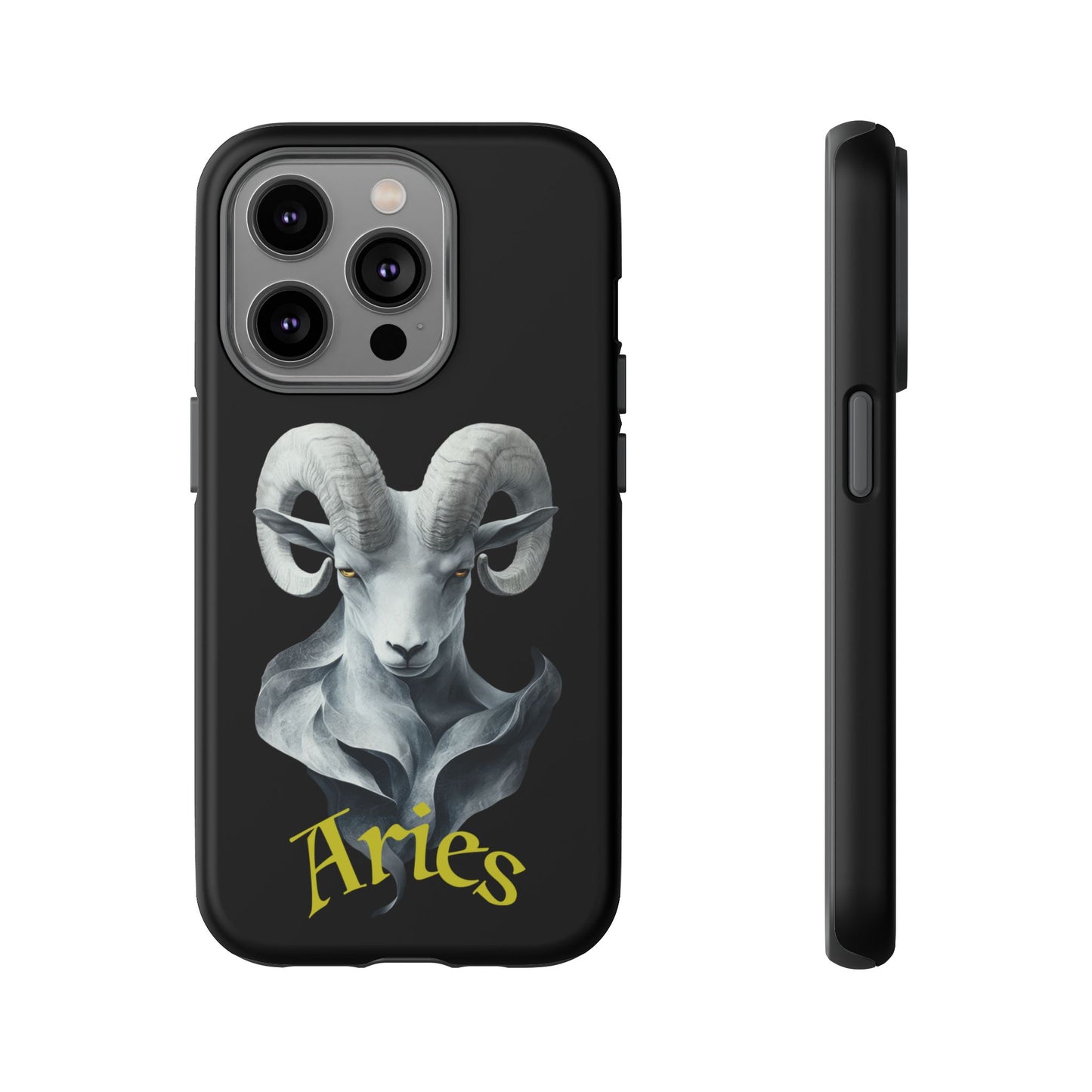 Aries Tough Phone Cases, Artistic Zodiac Phone Cases, premium-quality cases for iPhone, Samsung Galaxy, and Google Pixel devices