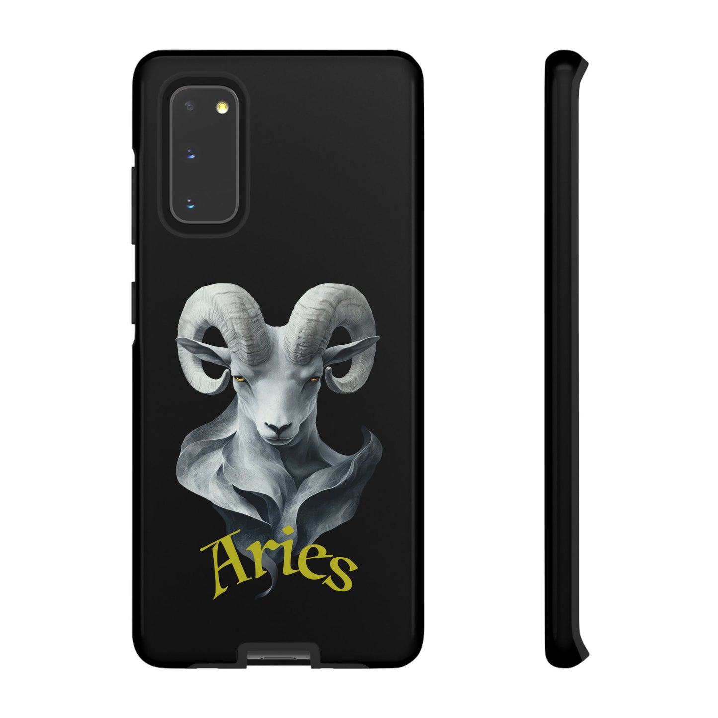 Aries Tough Phone Cases, Artistic Zodiac Phone Cases, premium-quality cases for iPhone, Samsung Galaxy, and Google Pixel devices
