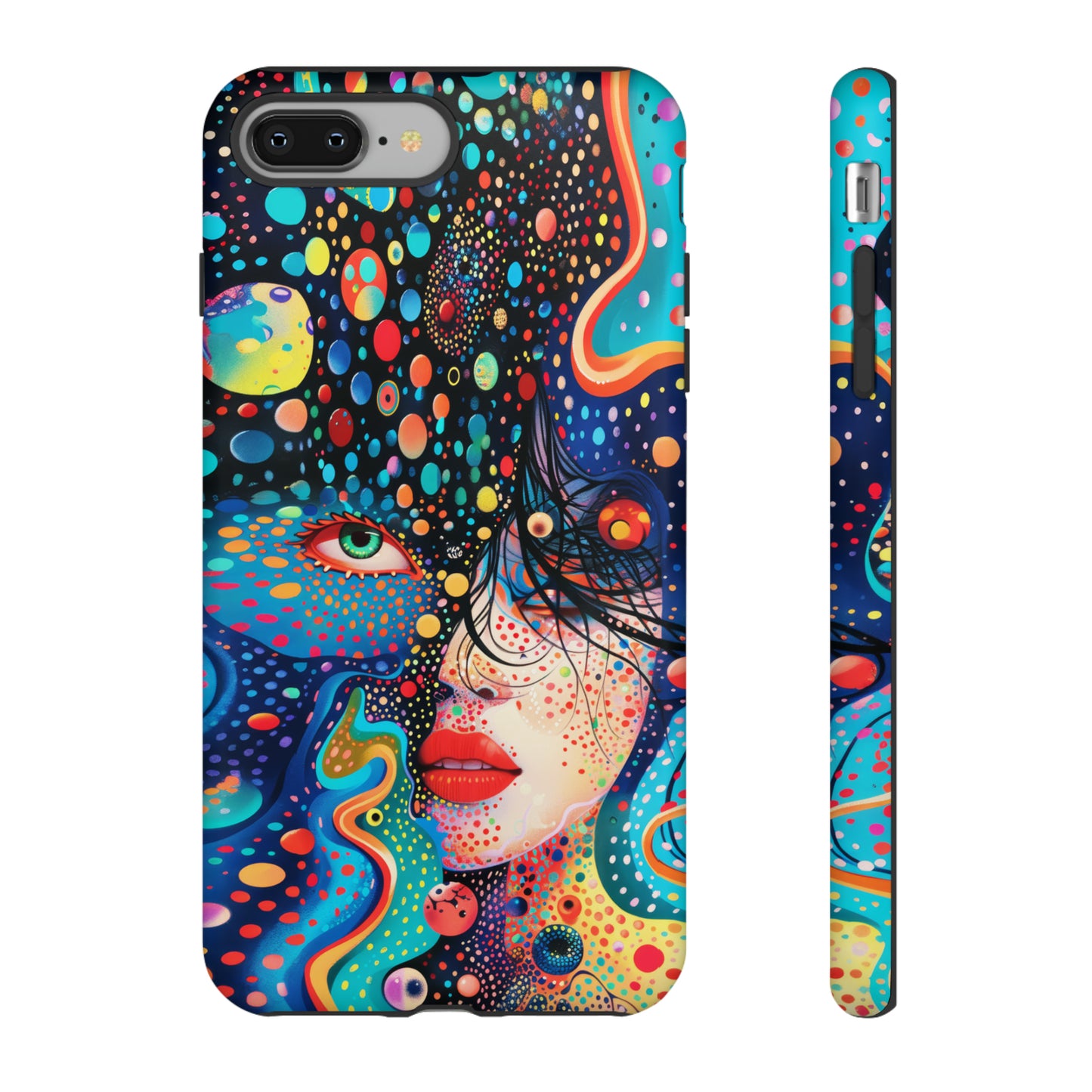 Phone Case, dream in color, Artistic design, Tough Case, Colorful whimsical flower design, iPhone 15, 14, 13, 12, 11, Samsung, Pixel