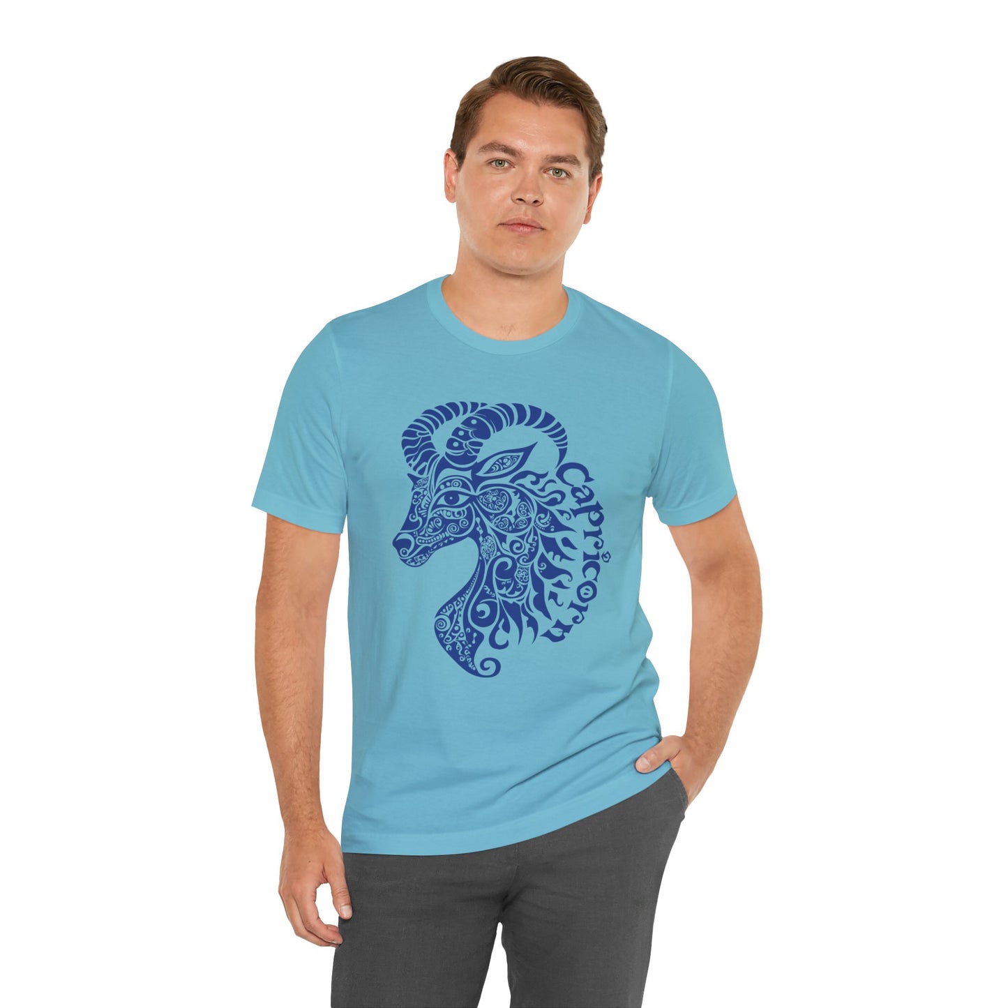 Capricorn blue graphic Unisex Jersey Short Sleeve Tee
