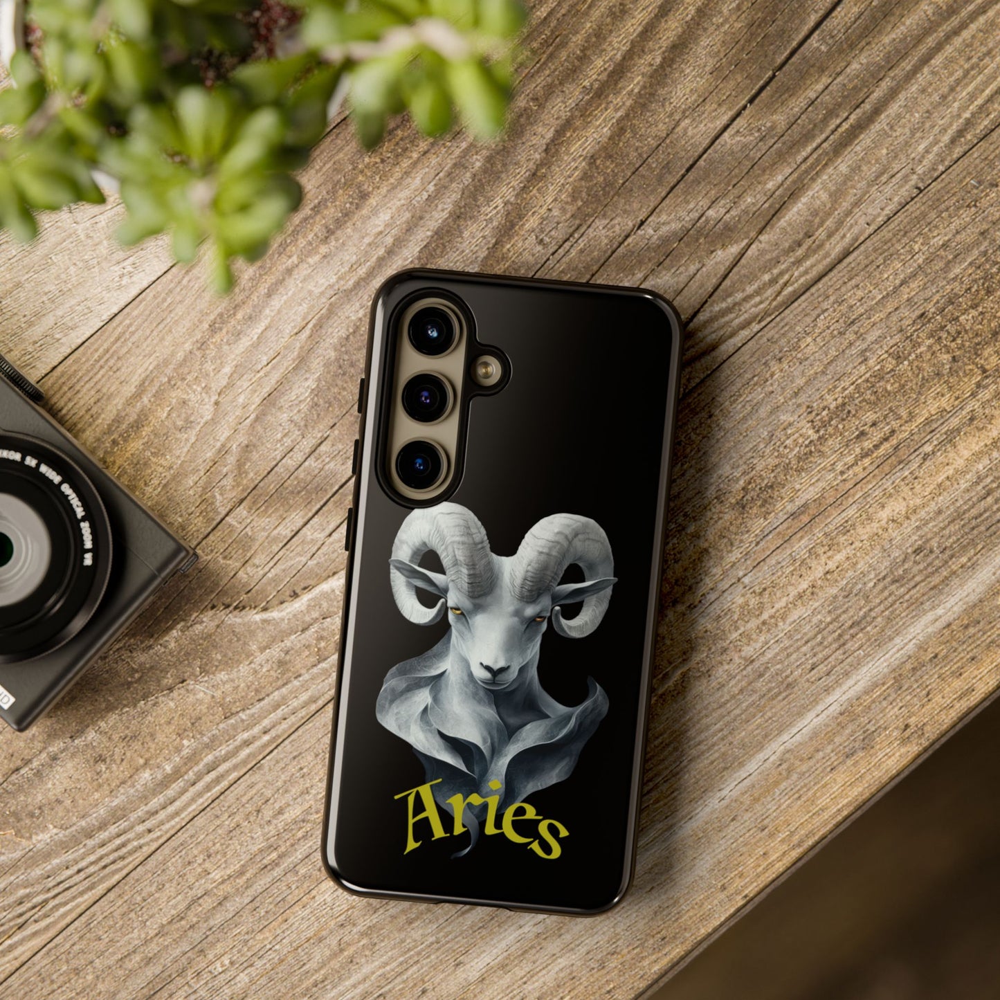 Aries Tough Phone Cases, Artistic Zodiac Phone Cases, premium-quality cases for iPhone, Samsung Galaxy, and Google Pixel devices