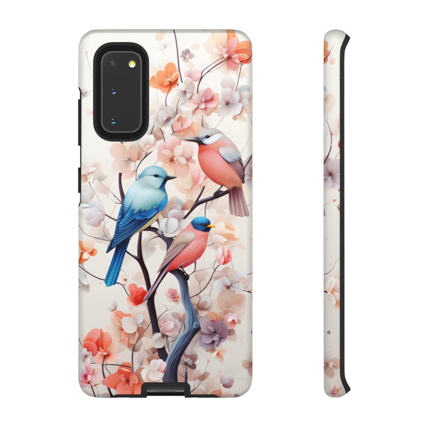 Three birds on a branch water color Tough Cases