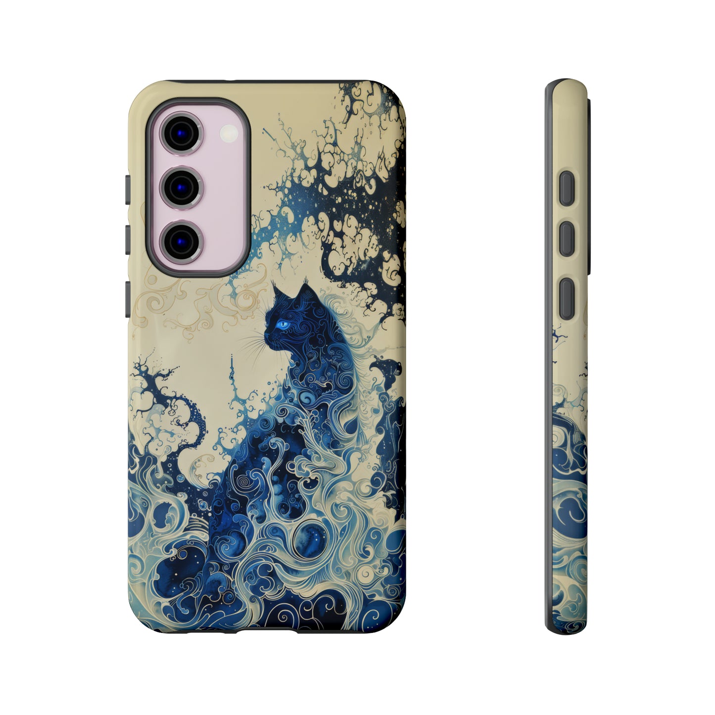 Black cat in smokeTough Cases