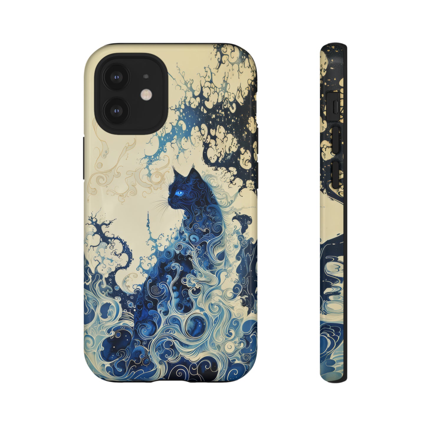 Black cat in smokeTough Cases