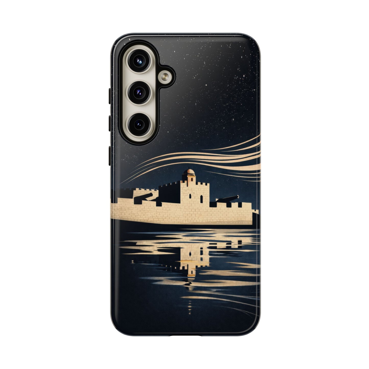 Essaouira Morocco Reflection Tough Phone Case — Night Sky in Essaouira Waterproof Design