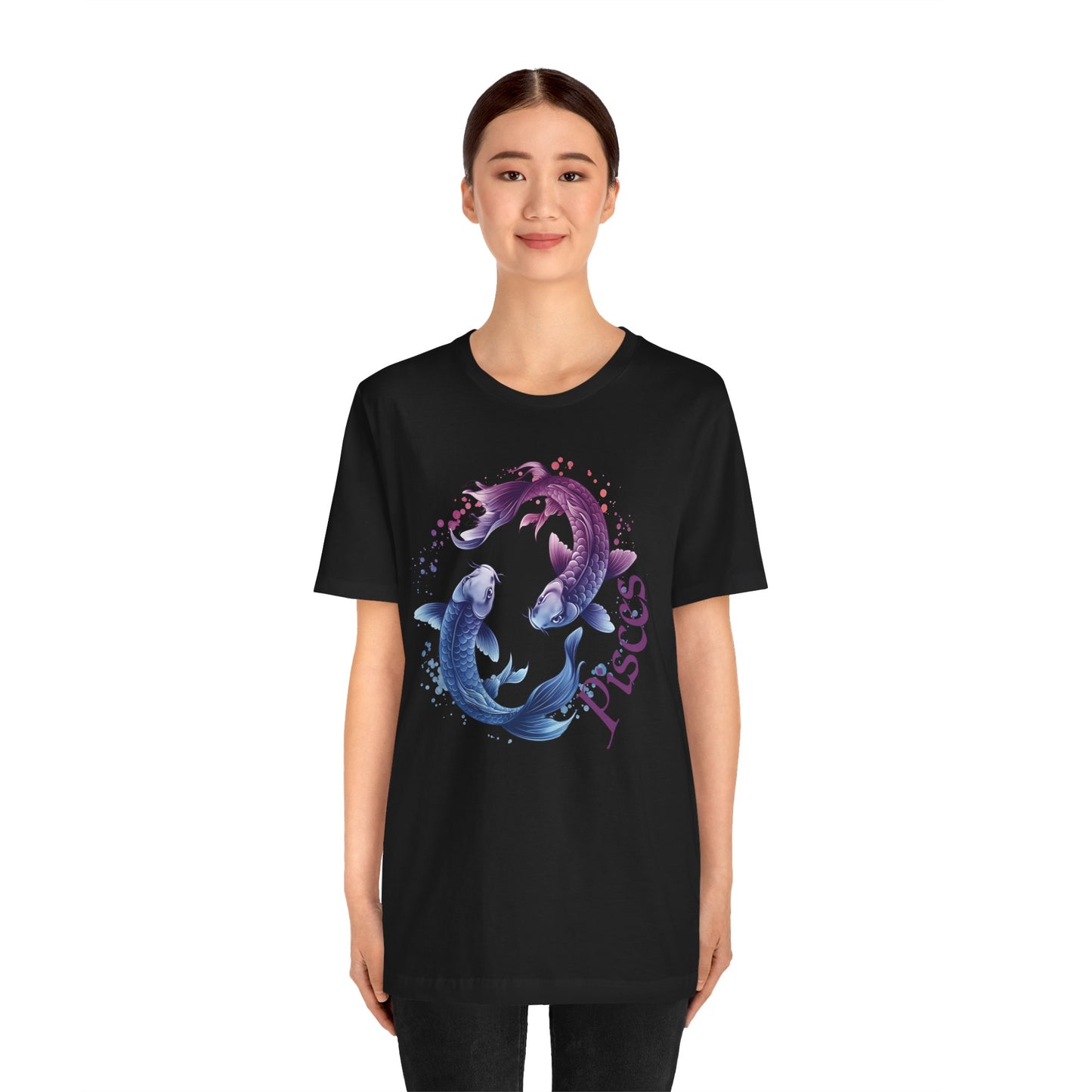 Pisces Artistic Zodiac Unisex Tee, Jersey Short Sleeve Tee, Your Perfect Everyday Favorite