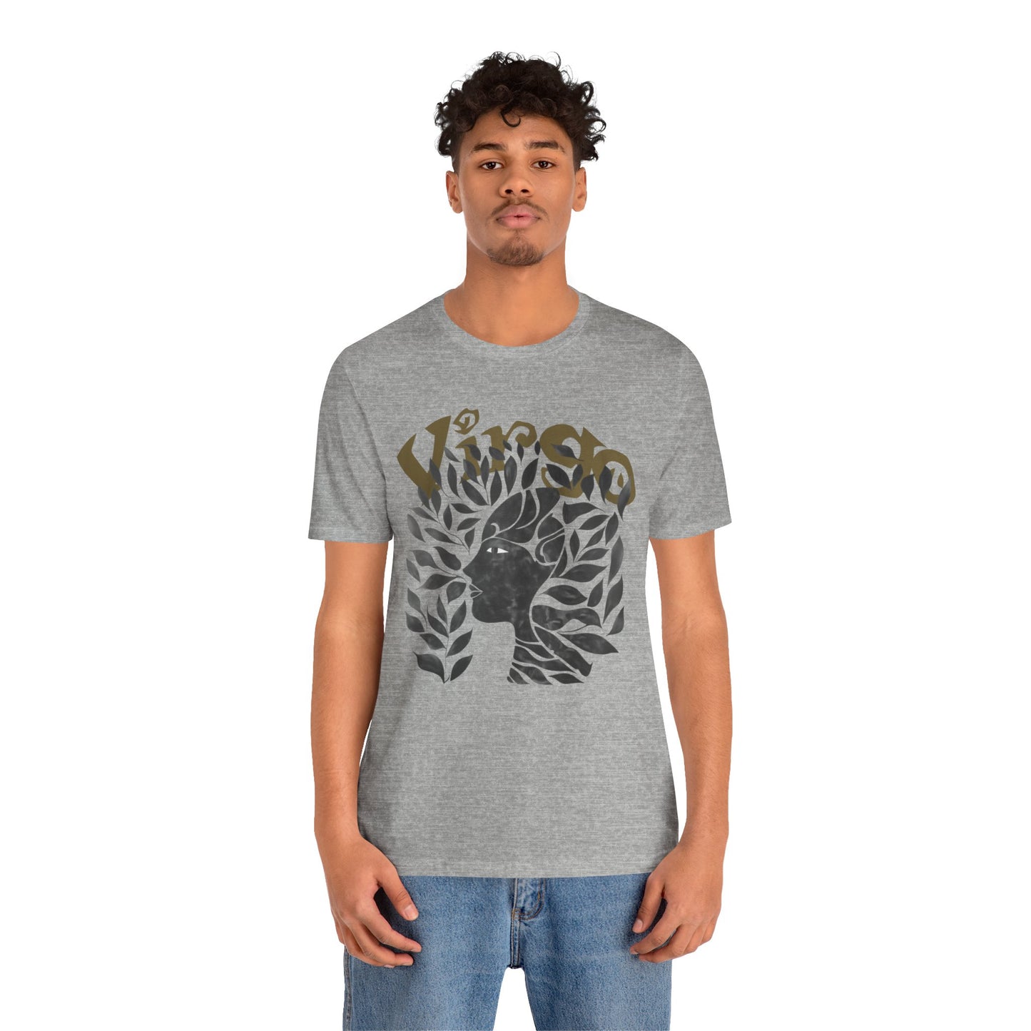 Virgo Black graphic Unisex Jersey Short Sleeve Tee