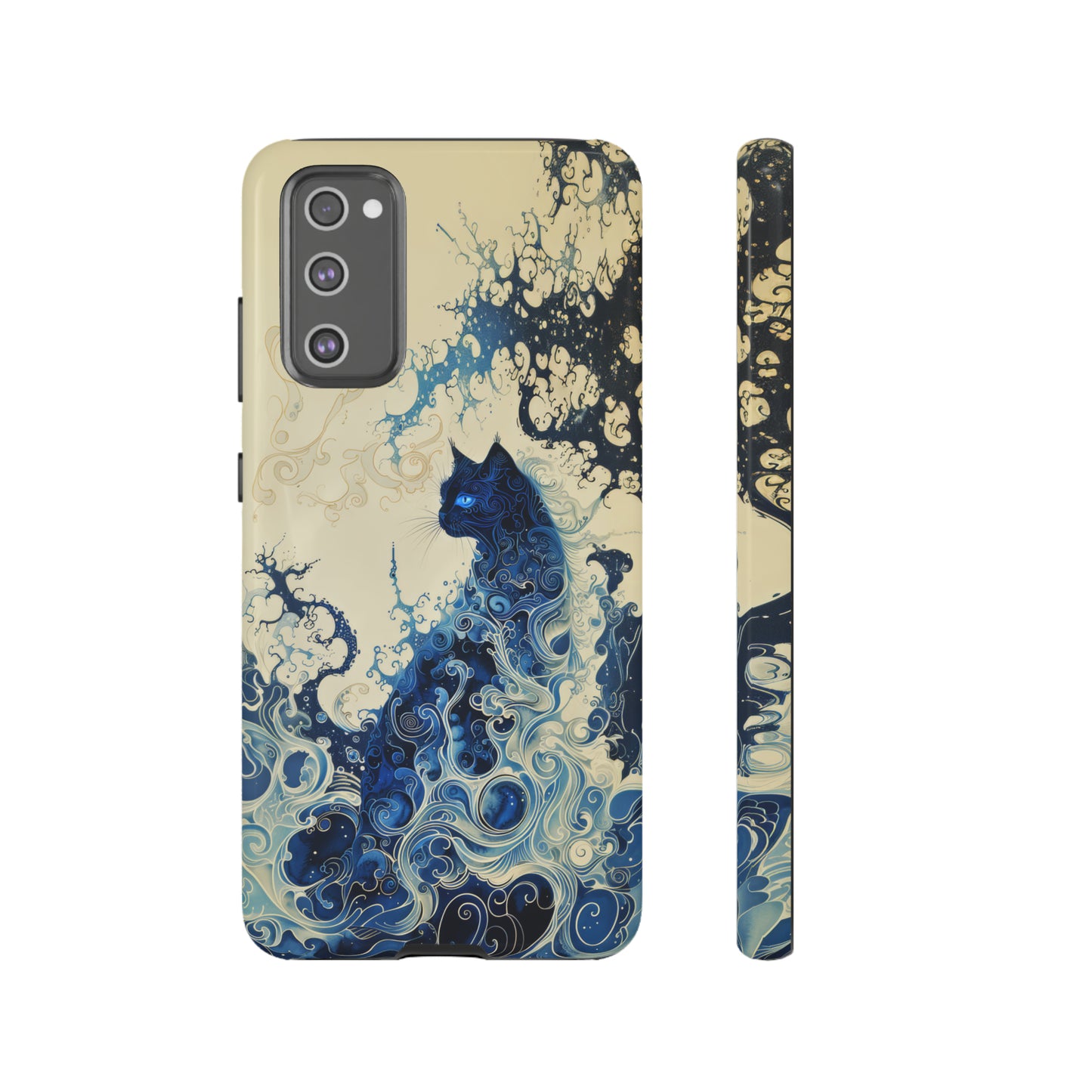 Black cat in smokeTough Cases