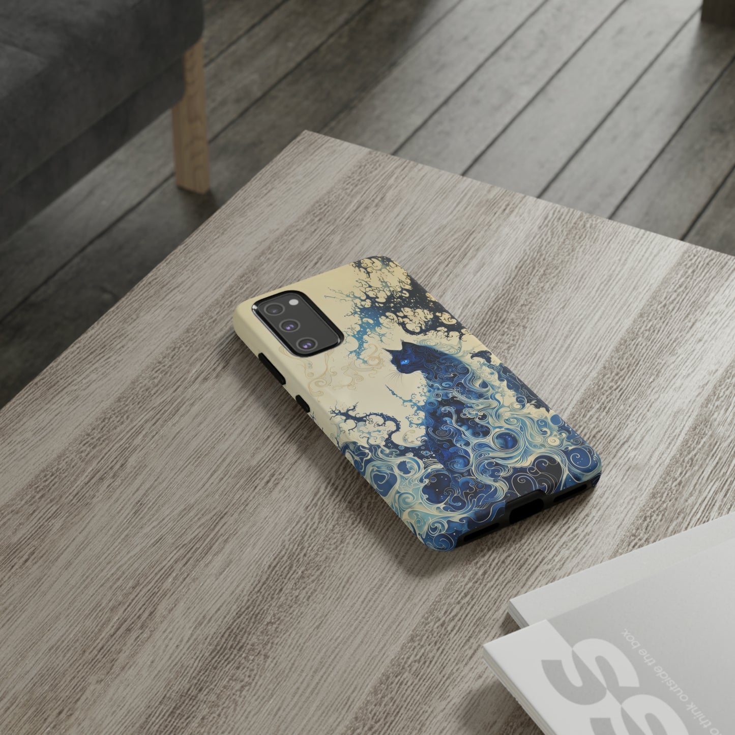 Black cat in smokeTough Cases