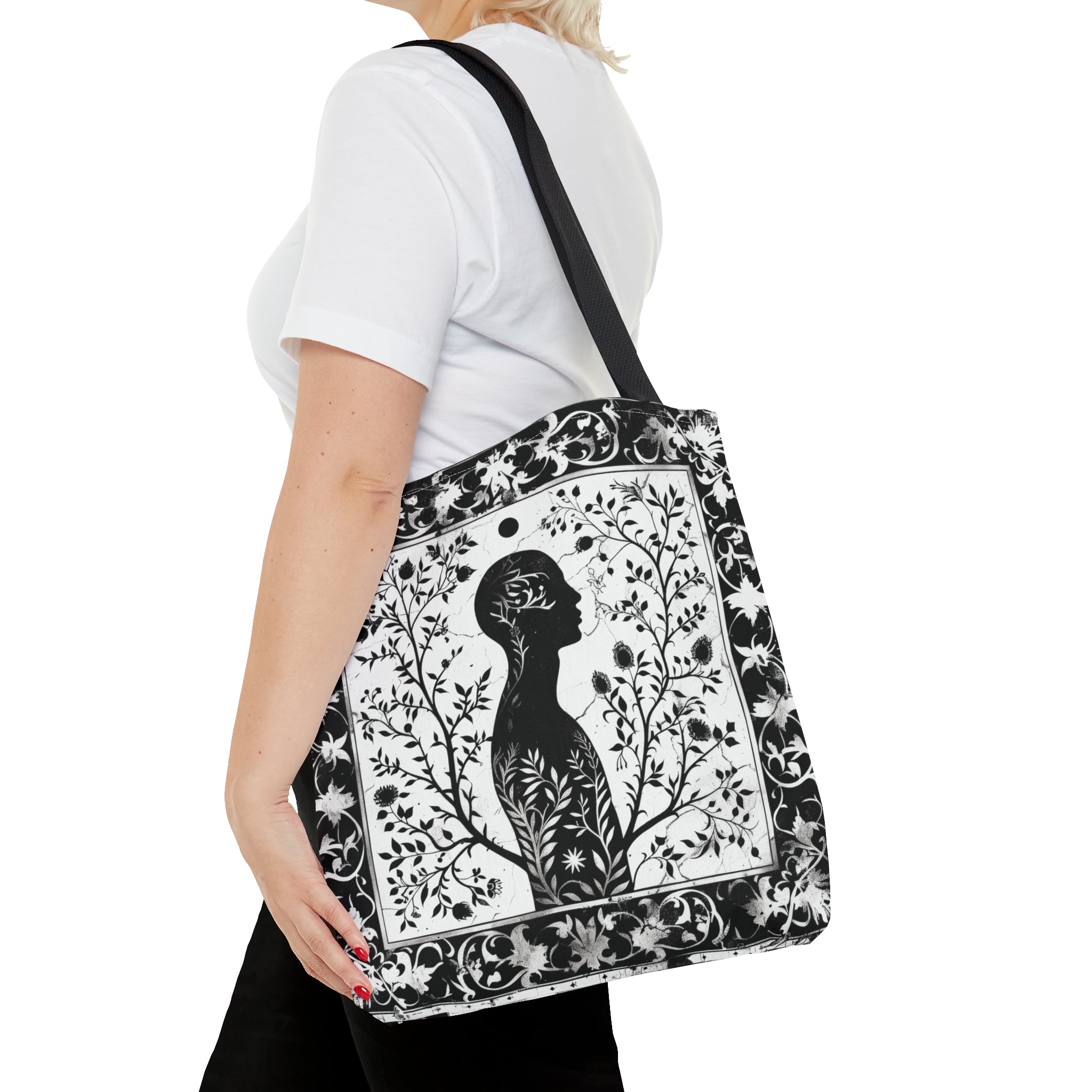 Black & White silhouette Tote Bag (AOP)