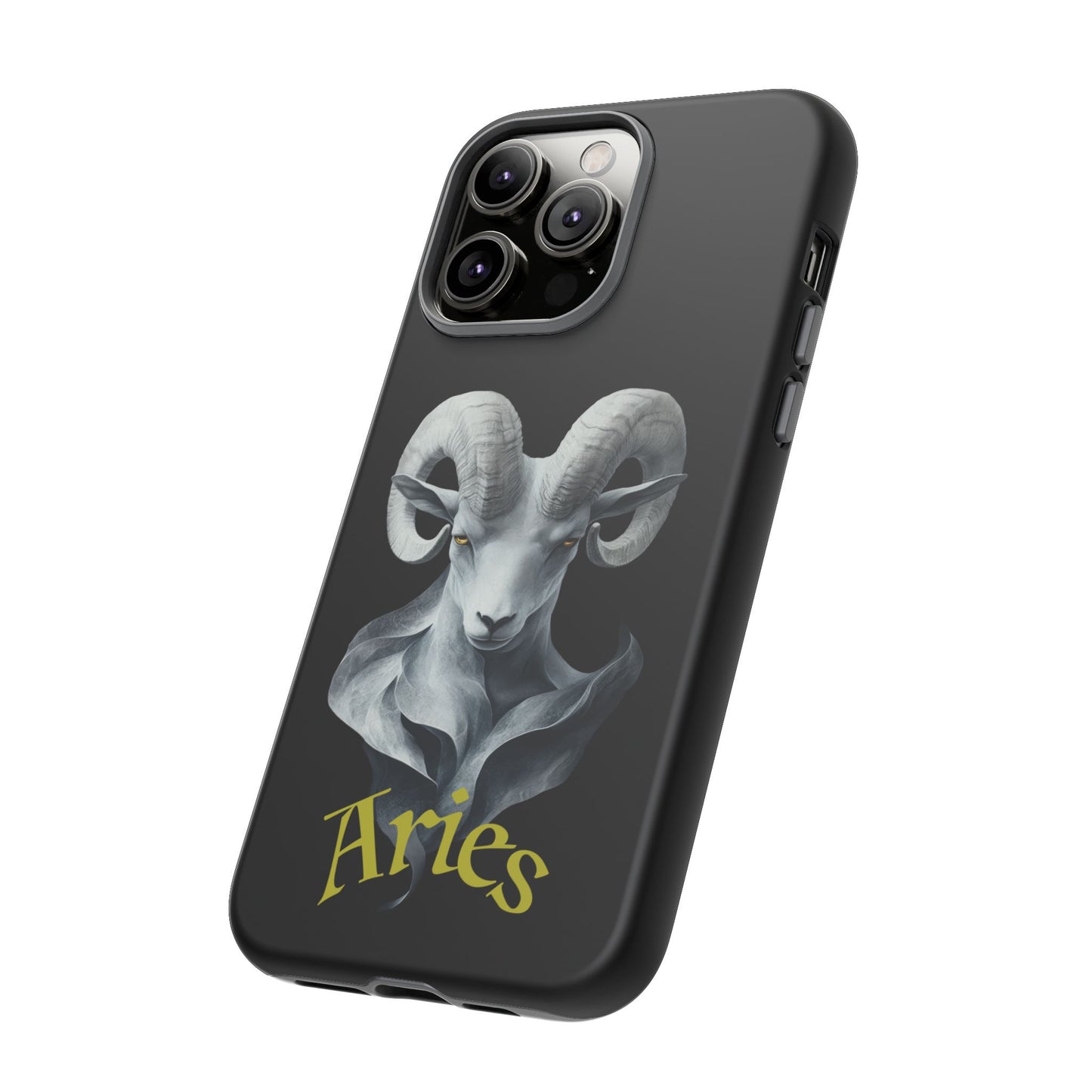 Aries Tough Phone Cases, Artistic Zodiac Phone Cases, premium-quality cases for iPhone, Samsung Galaxy, and Google Pixel devices