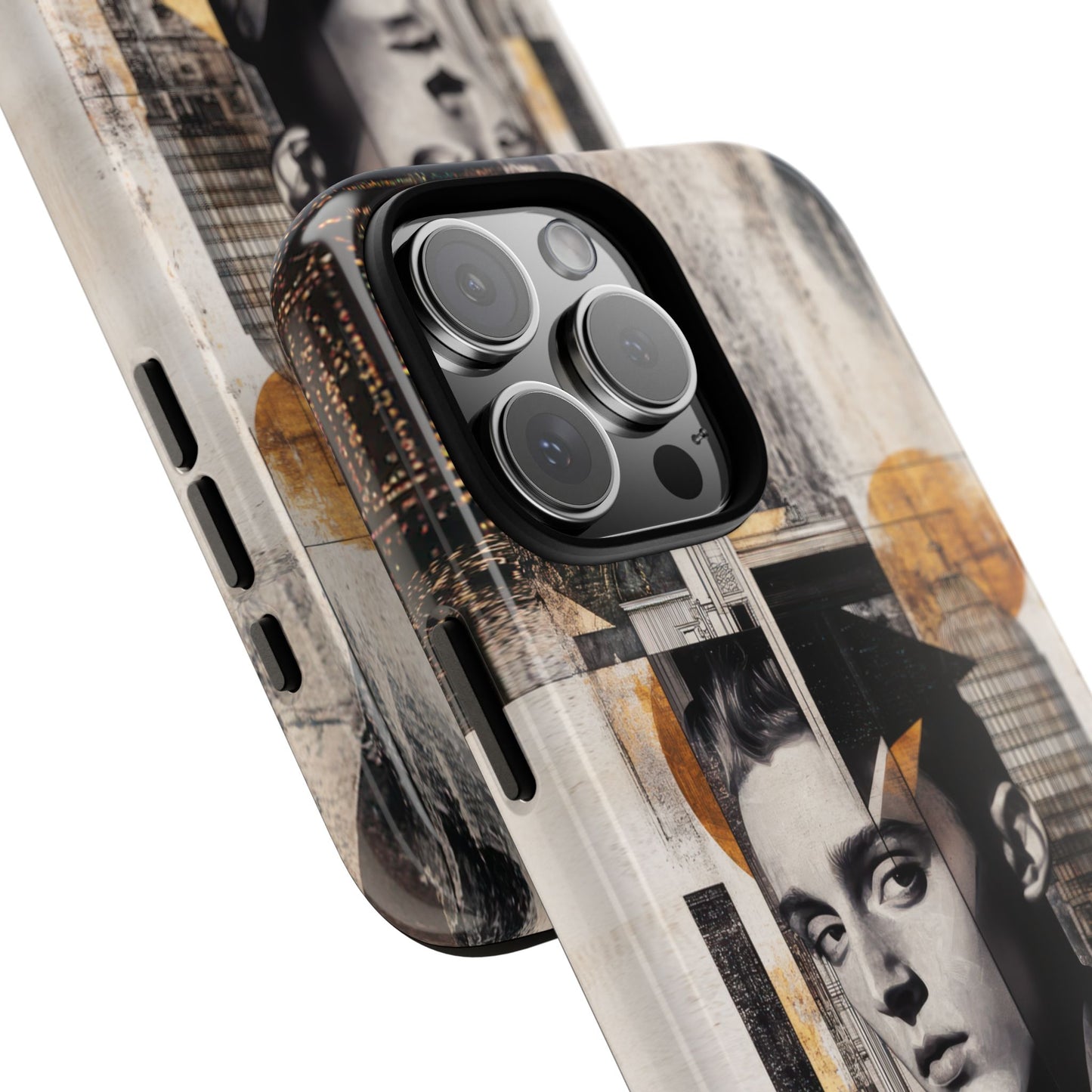 Artistic Tough Phone Case - Abstract Design with Urban Vibes