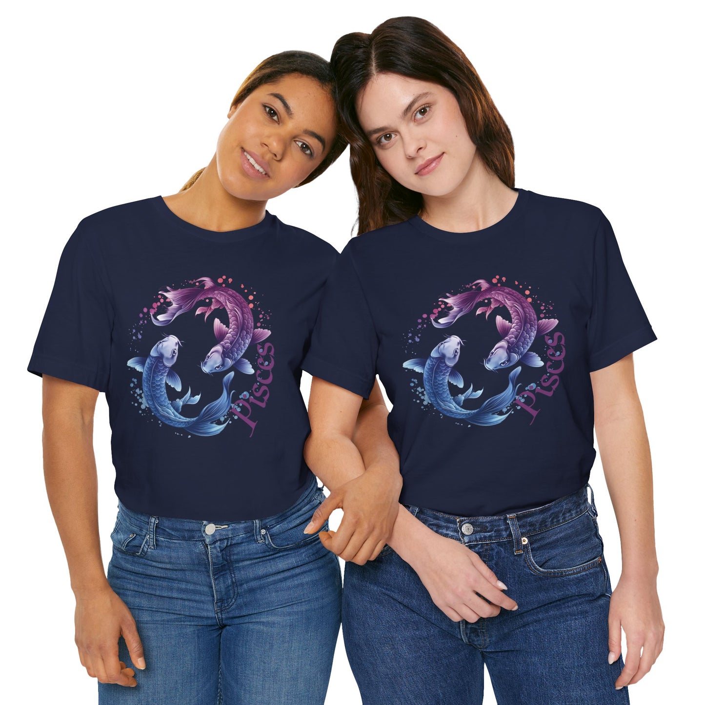 Pisces Artistic Zodiac Unisex Tee, Jersey Short Sleeve Tee, Your Perfect Everyday Favorite