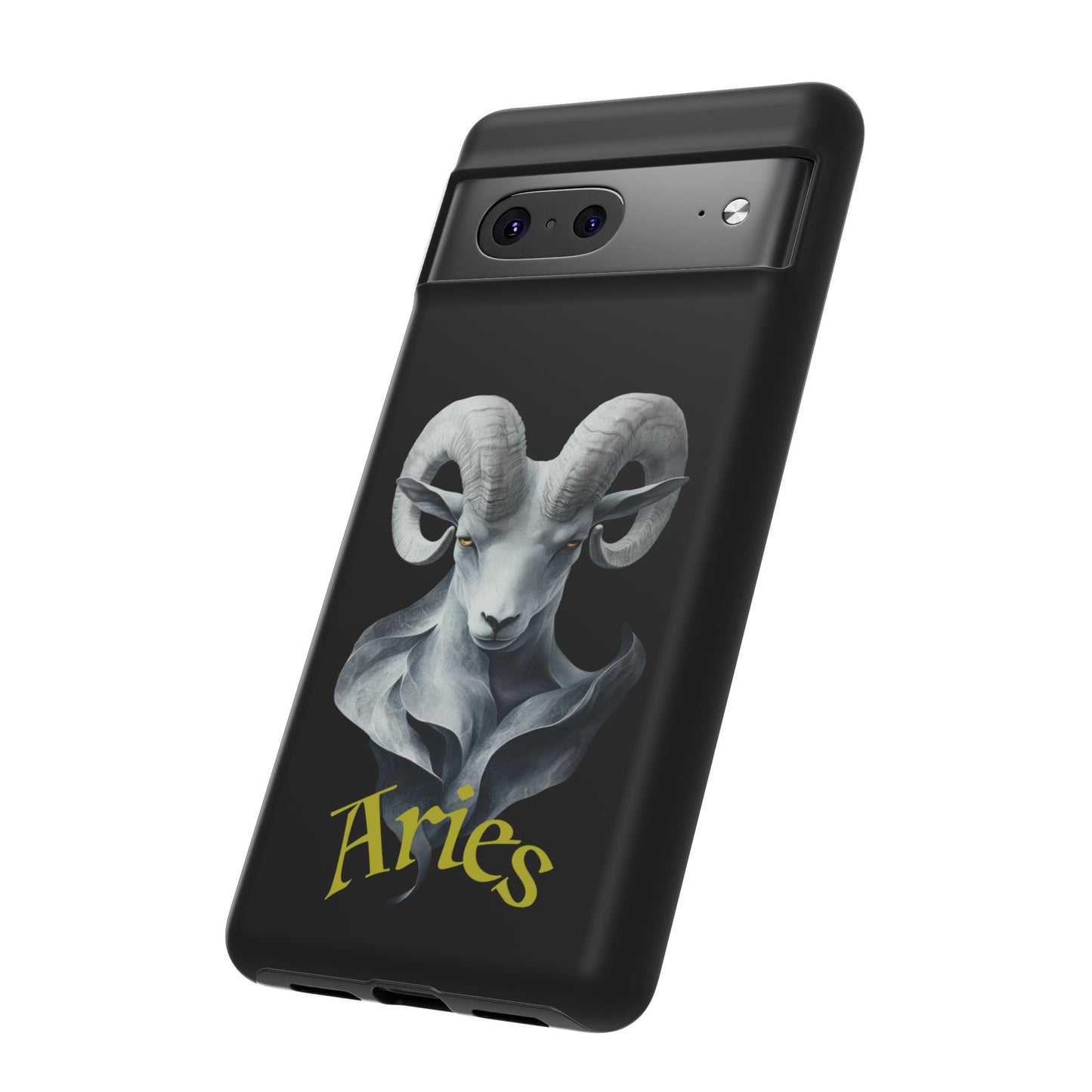 Aries Tough Phone Cases, Artistic Zodiac Phone Cases, premium-quality cases for iPhone, Samsung Galaxy, and Google Pixel devices