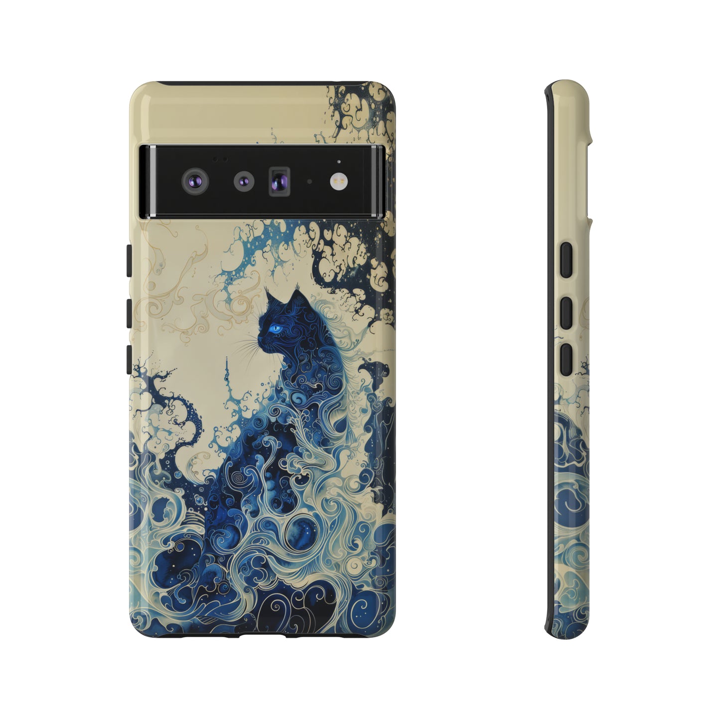 Black cat in smokeTough Cases