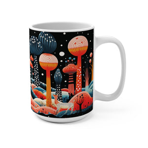 Mug 15oz Two Spotted Deer in the forest