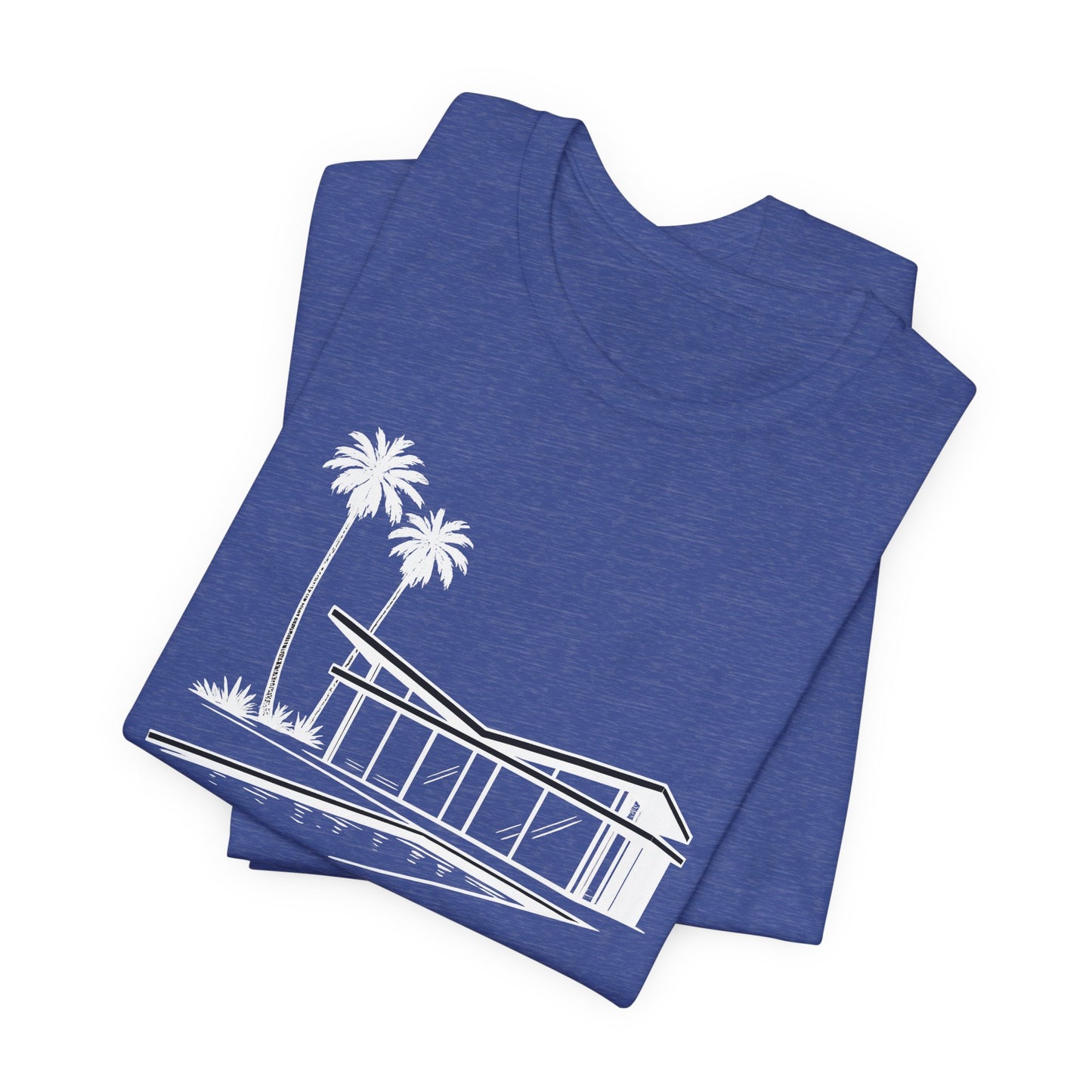 Mid-Century Modern House Tee Mid Century Icons series— Palm Tree Architectural Graphic Shirt, Mid Century modern, Palm Springs