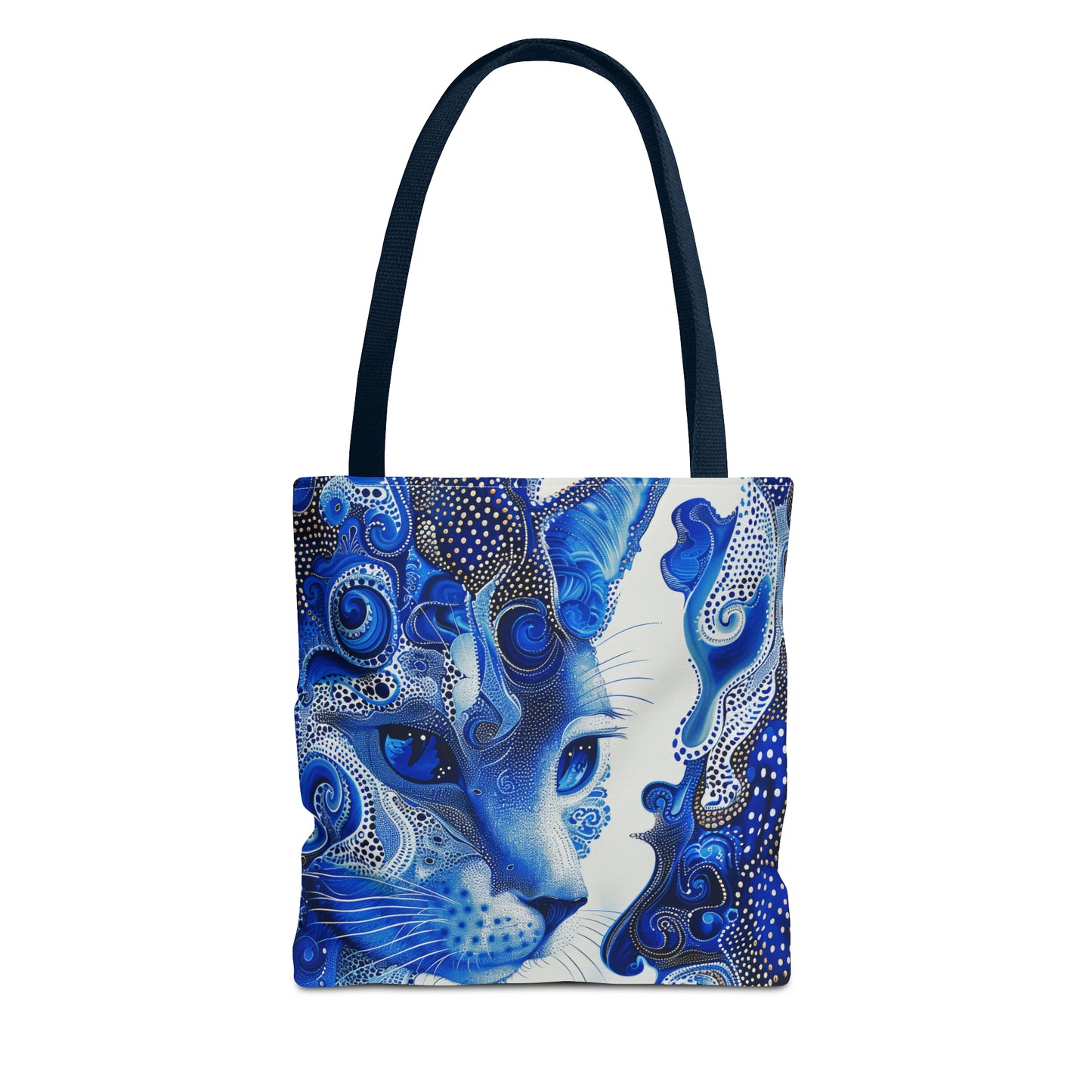 Blue Jewel Cat Tote Bag