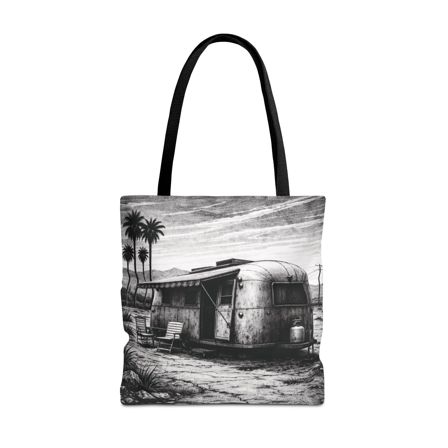 Vintage Airstream Trailer Tote Bag – Retro Desert, Vintage Airstream Carryall